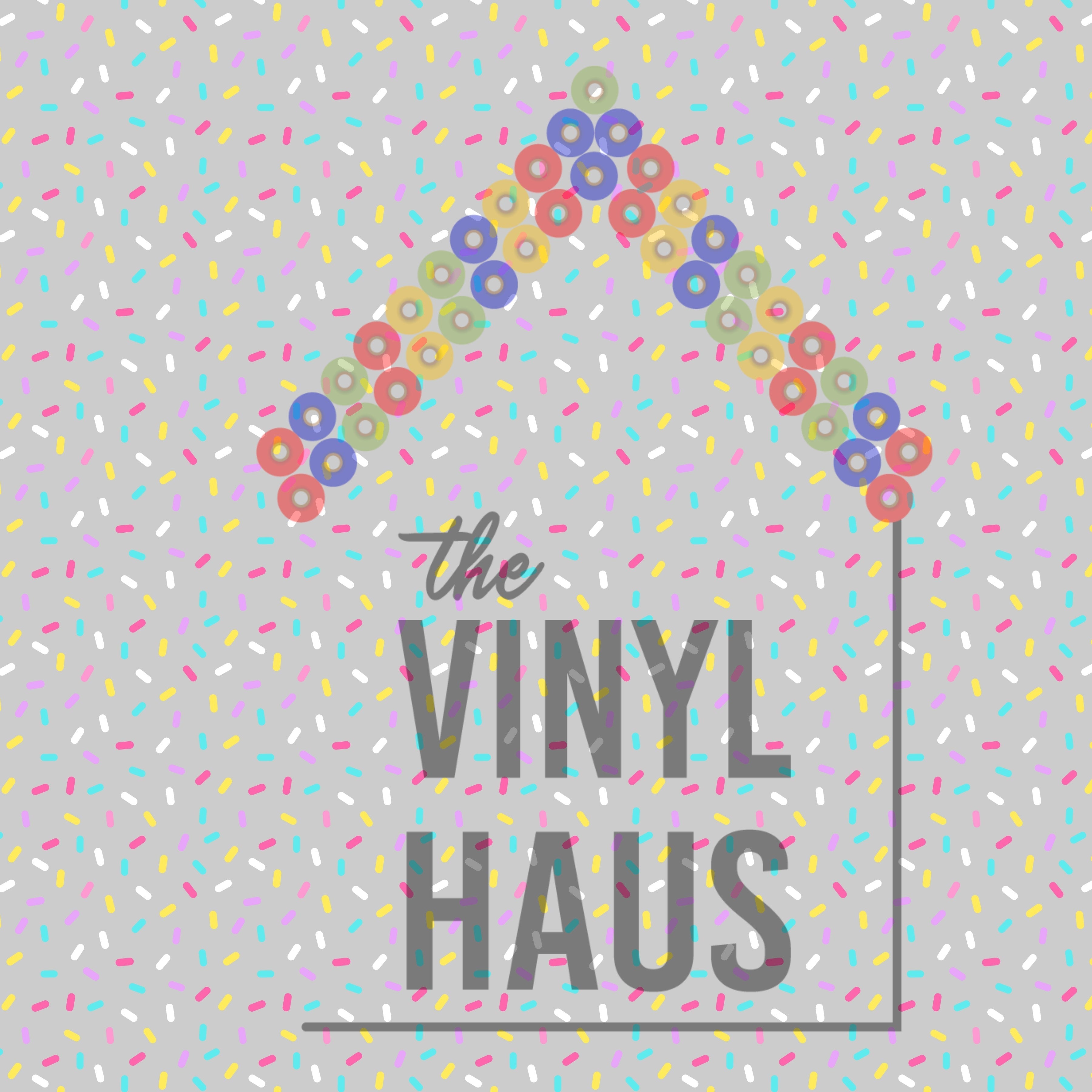 Donut Sprinkle Grey Background Pattern Vinyl 12" x 12" - The Vinyl Haus Main image