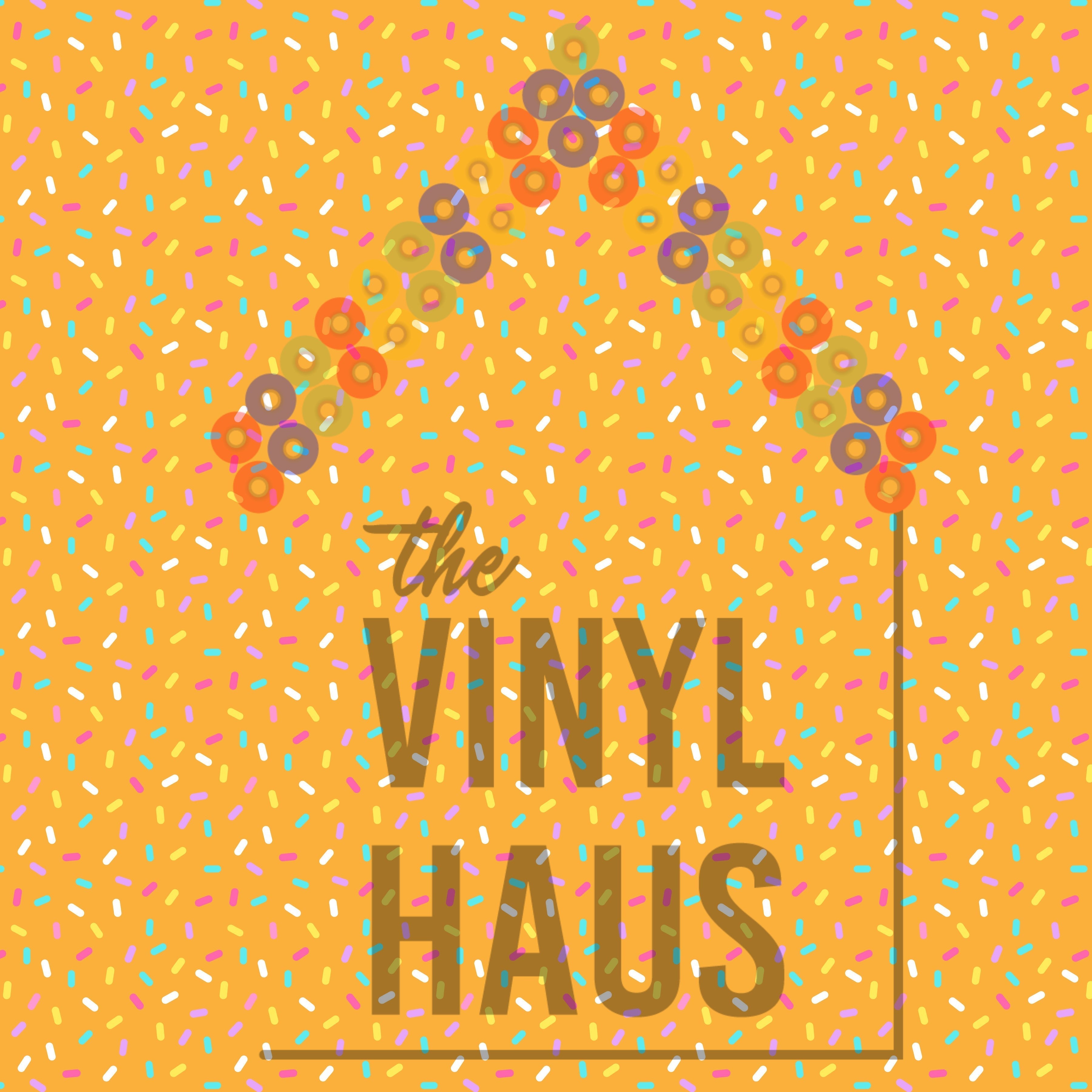 Donut Sprinkle Orange Background Pattern Vinyl 12" x 12" - The Vinyl Haus Main image