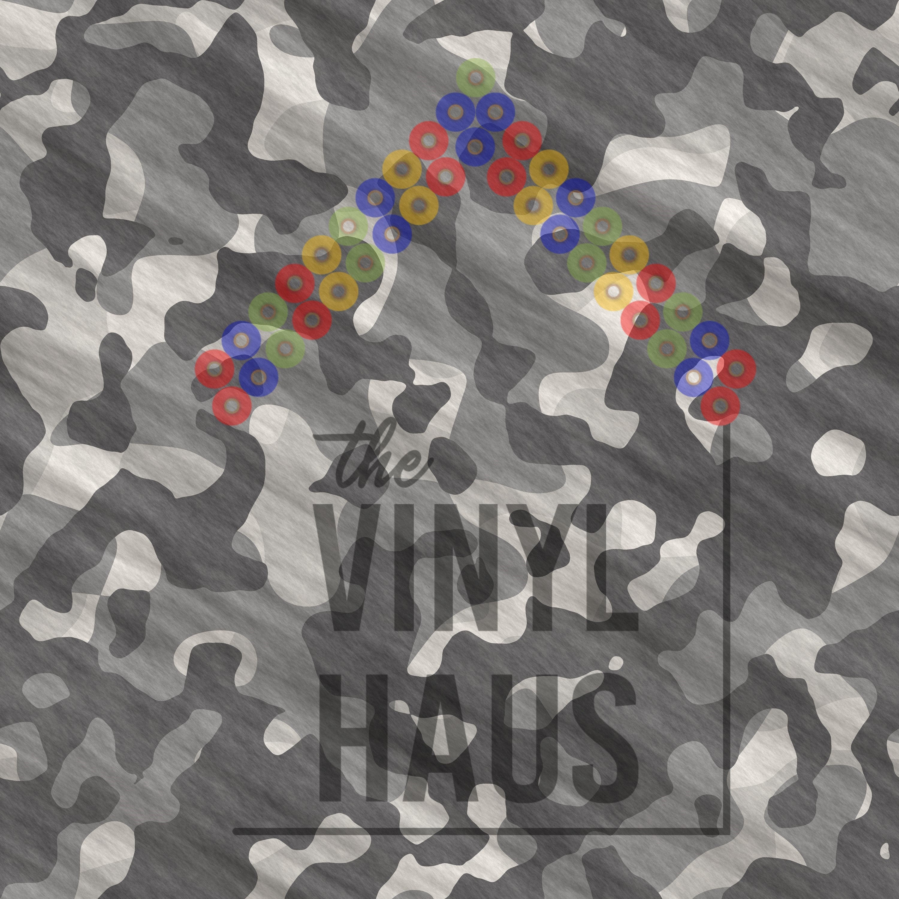 Grey Camouflage Pattern Vinyl 12" x 12" - The Vinyl Haus Main image