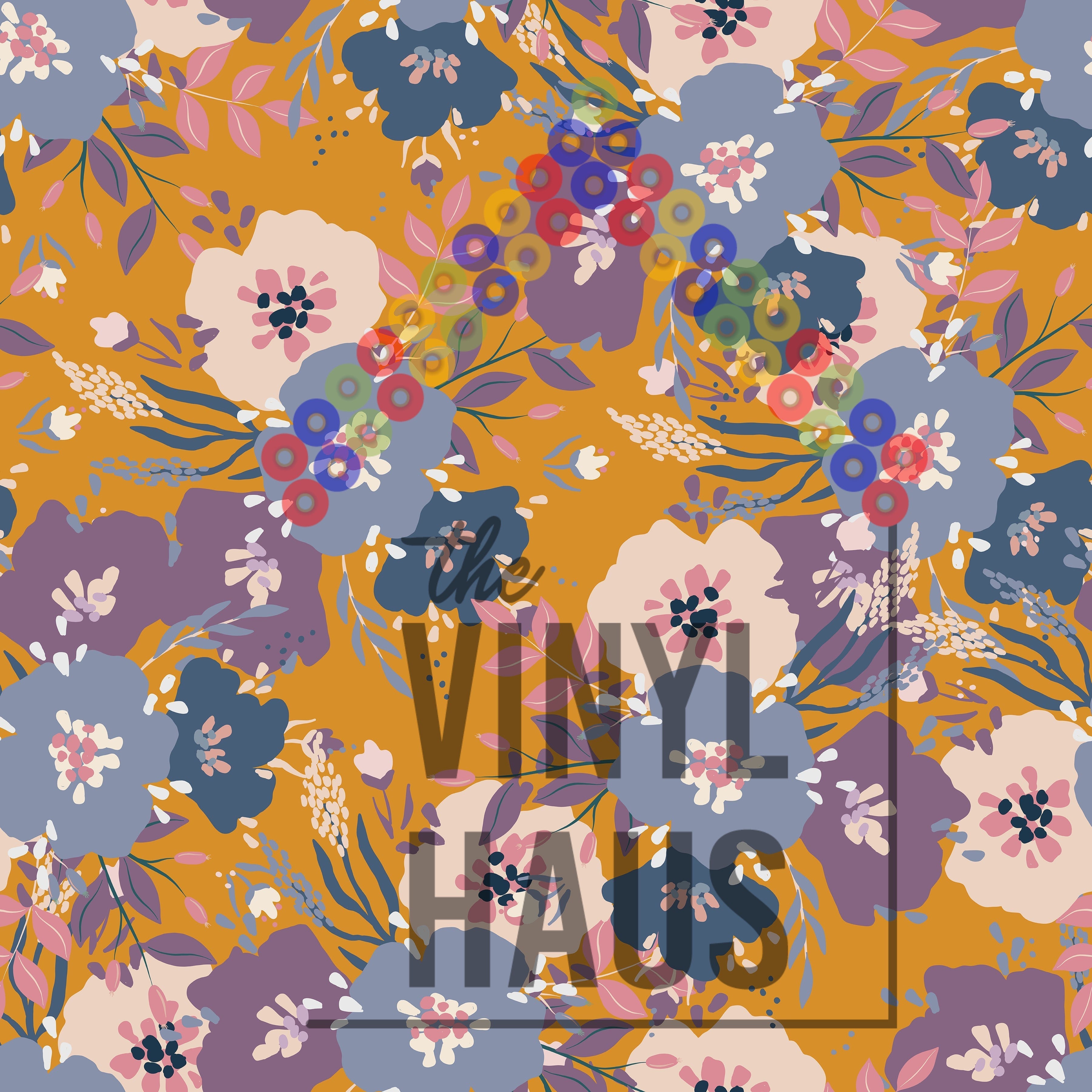Floral background Pattern Vinyl 12" x 12" - The Vinyl Haus Main image