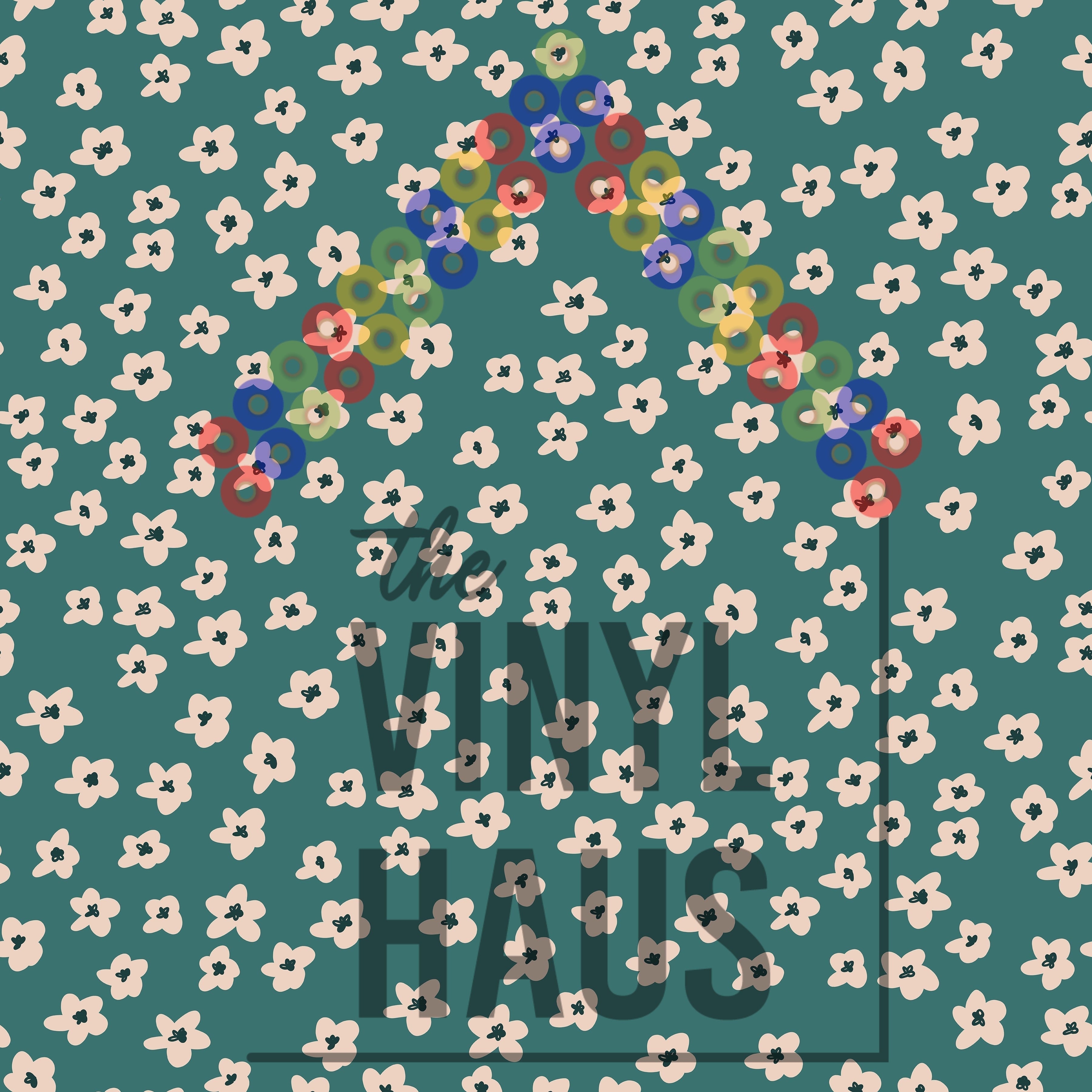 Floral background Pattern Vinyl 12" x 12" - The Vinyl Haus