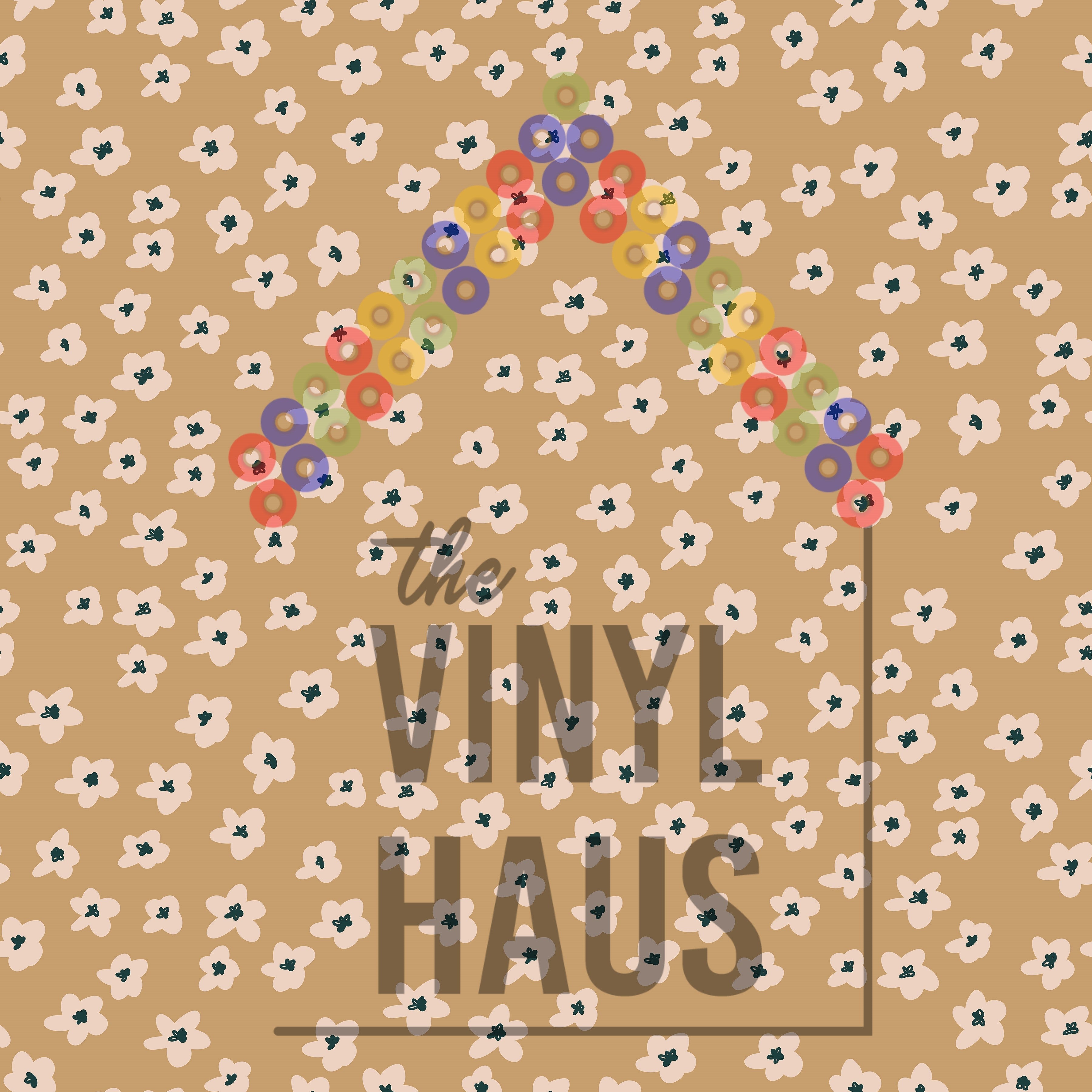 Floral Background Pattern Vinyl 12" x 12" - The Vinyl Haus Main image
