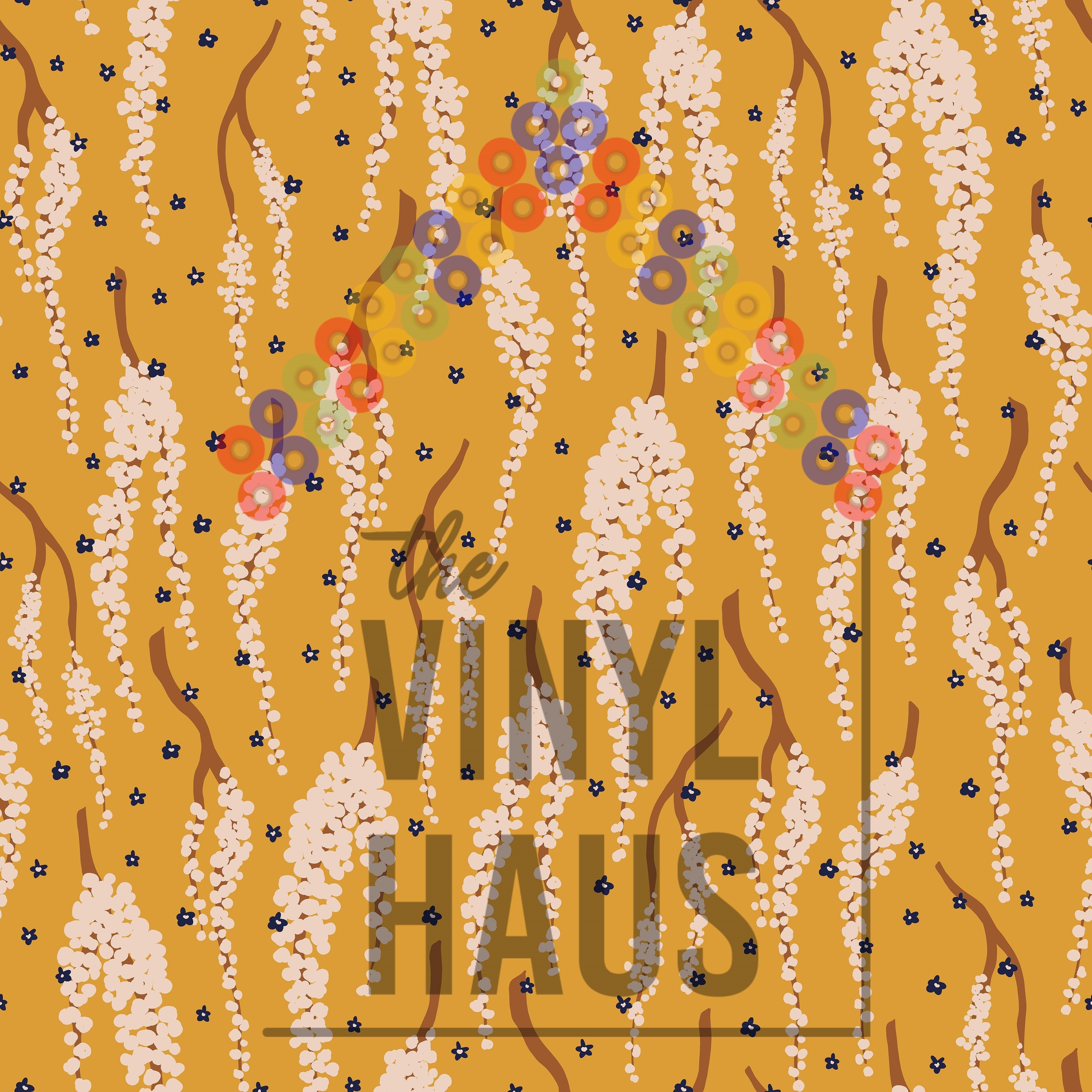 Floral Background Pattern Vinyl 12" x 12" - The Vinyl Haus Main image