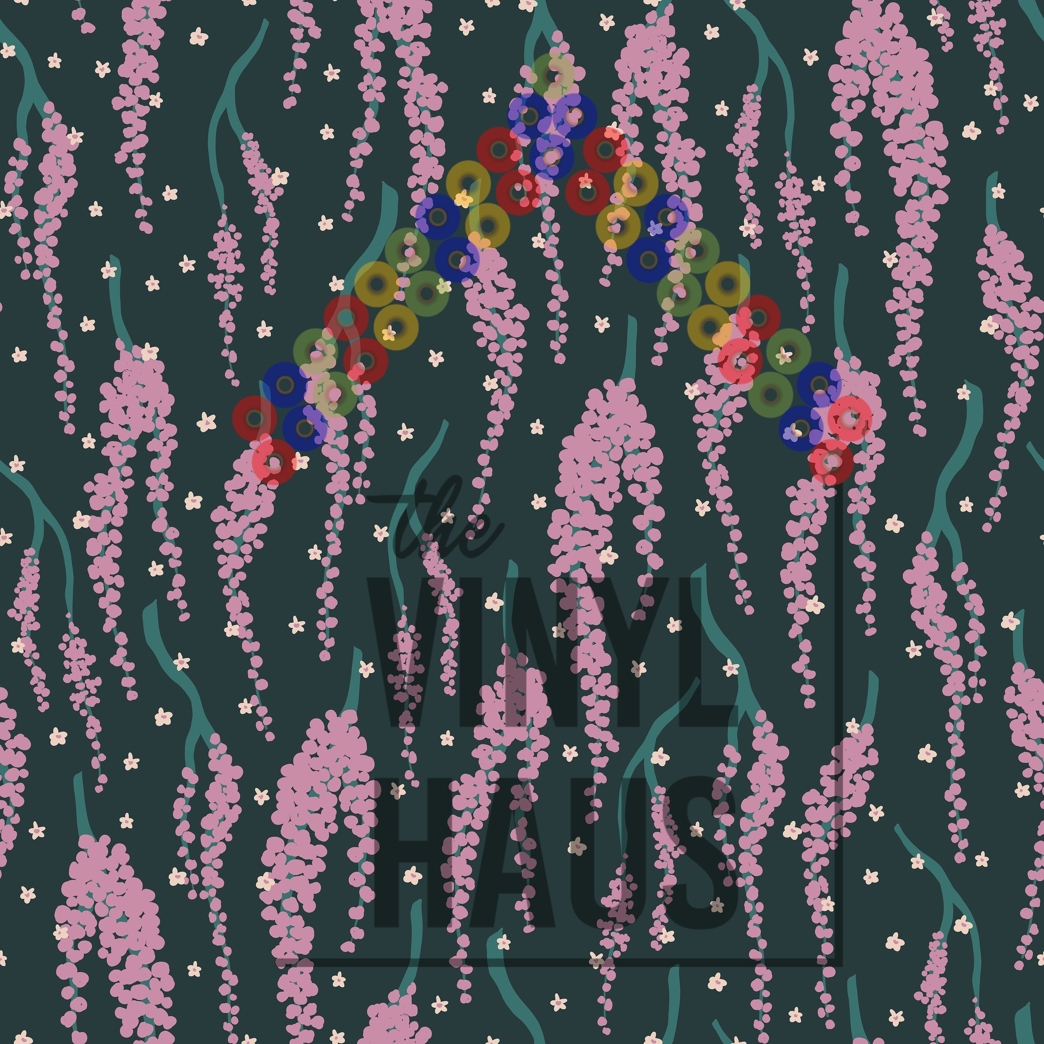 Floral Background Pattern Vinyl 12" x 12" - The Vinyl Haus Main image