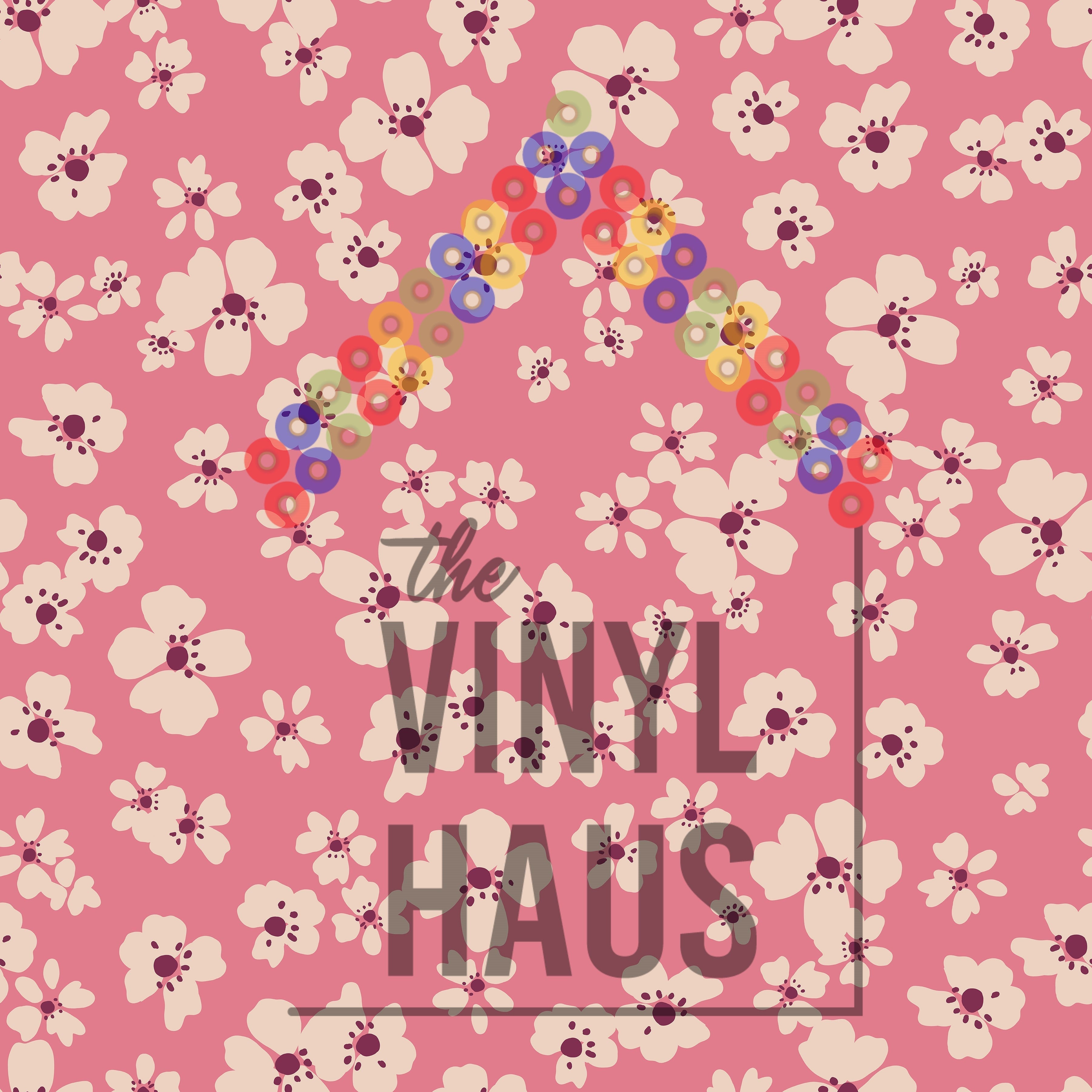 Floral background Pattern Vinyl 12" x 12" - The Vinyl Haus Main image