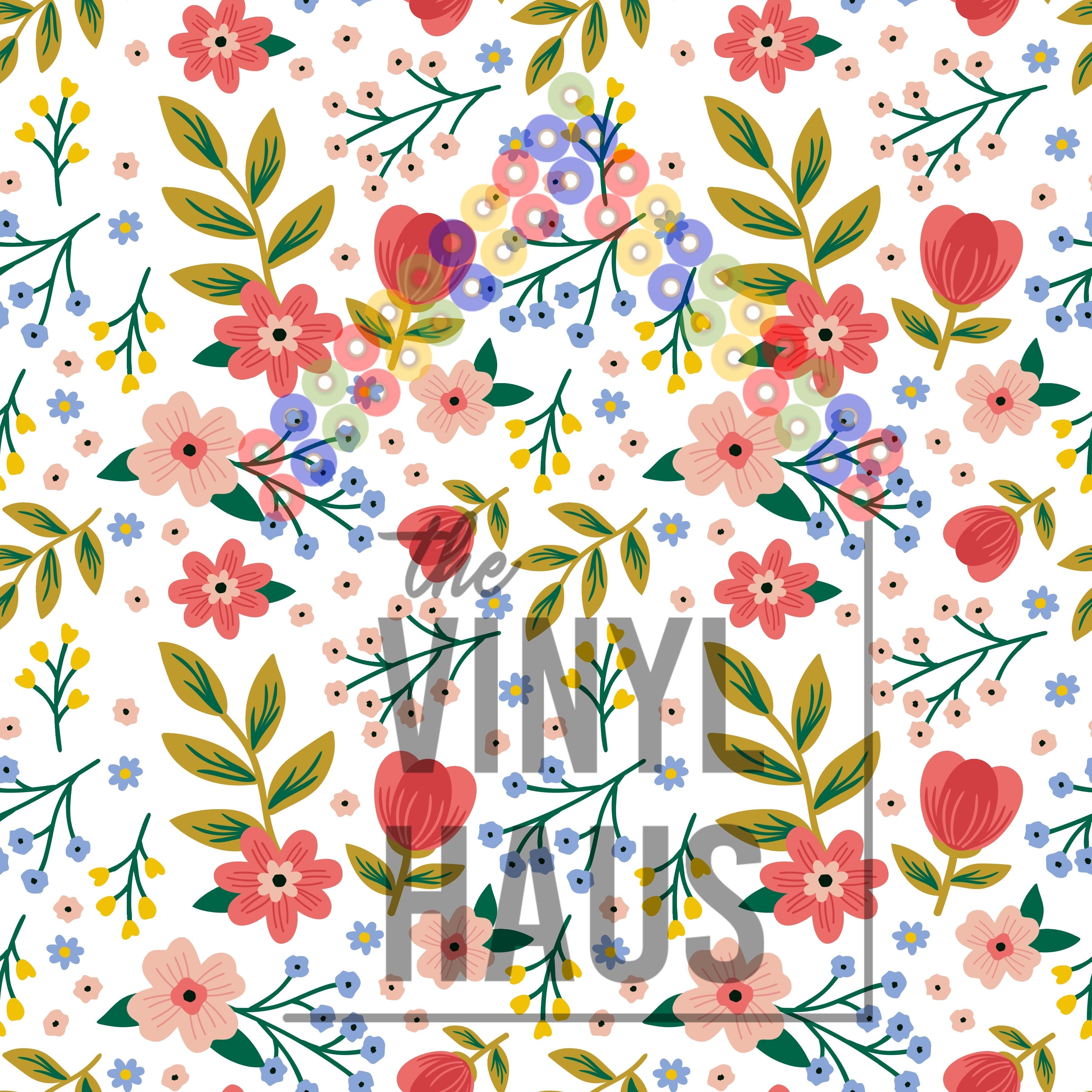 Floral Background Pattern Vinyl 12" x 12" - The Vinyl Haus