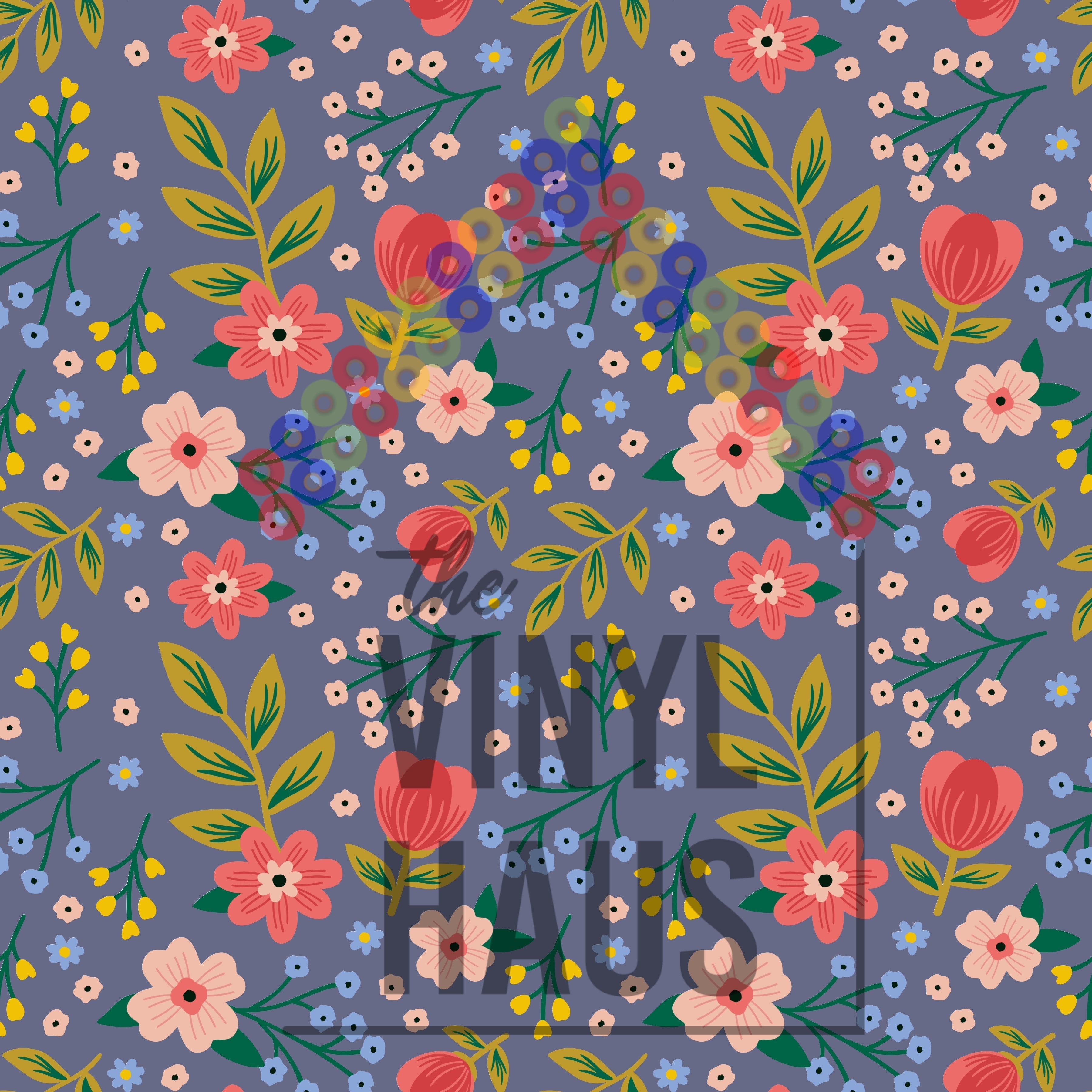 Floral Background Pattern Vinyl 12" x 12" - The Vinyl Haus Main image