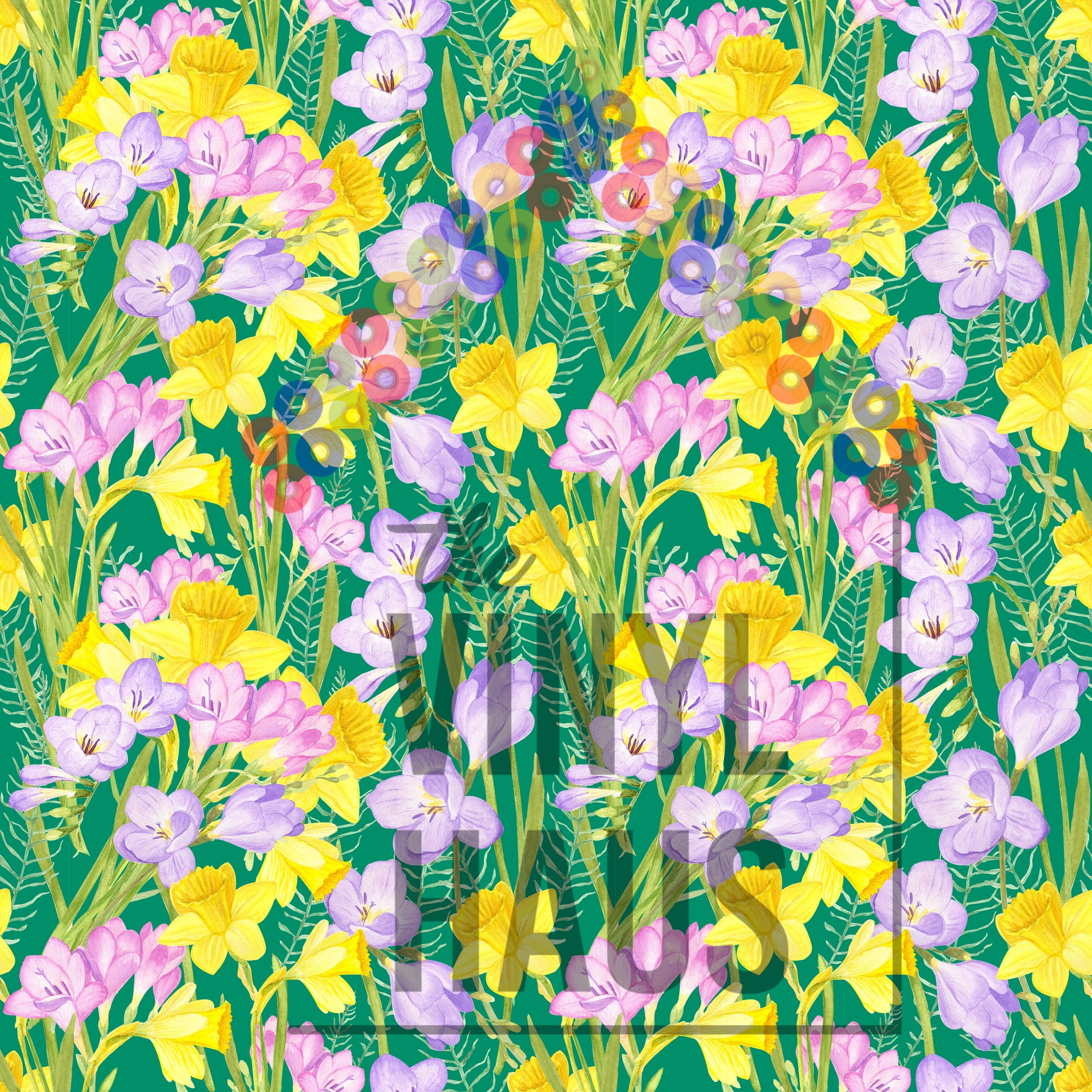 Floral background Pattern Vinyl 12" x 12" - The Vinyl Haus Main image