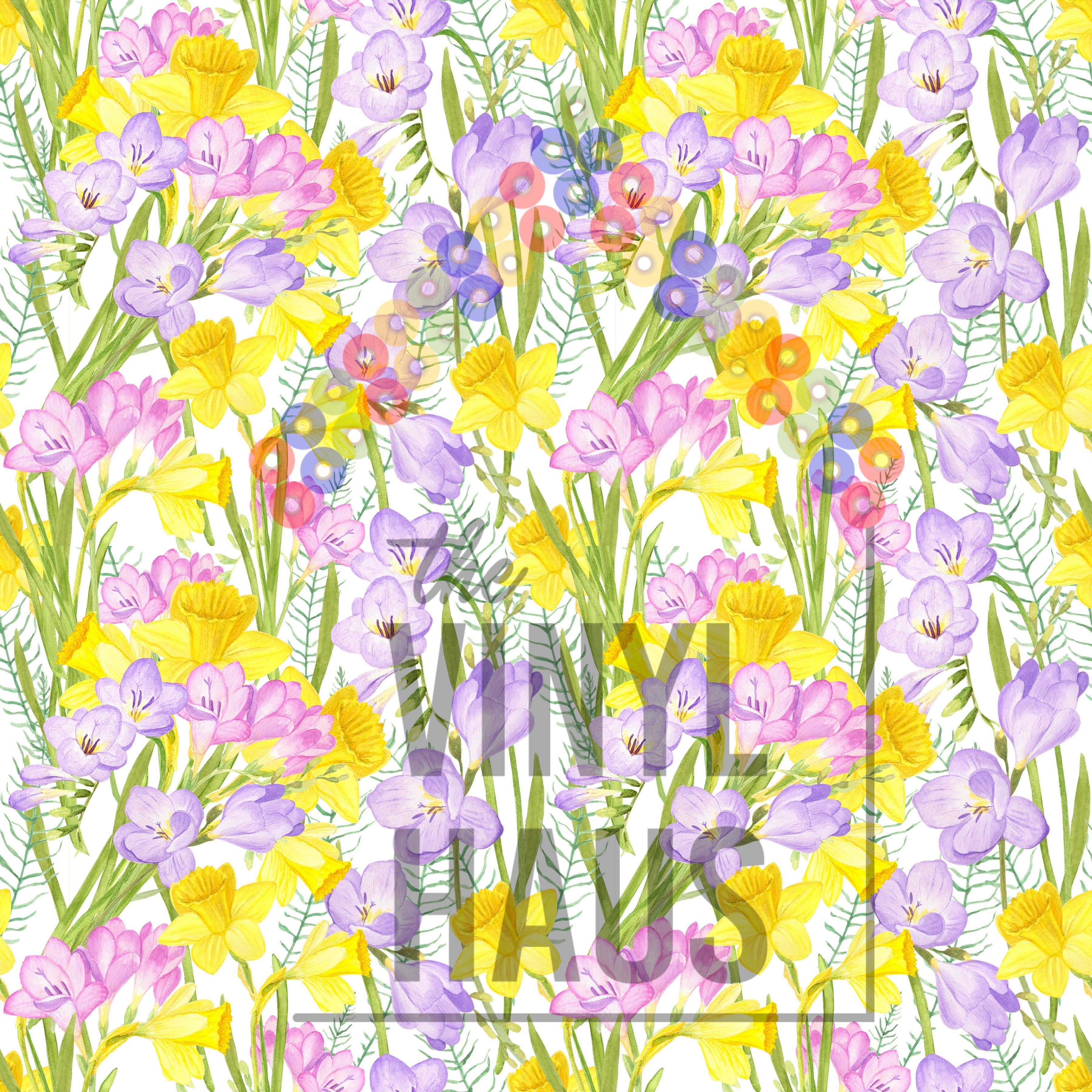 Floral Background Pattern Vinyl 12" x 12" - The Vinyl Haus Main image