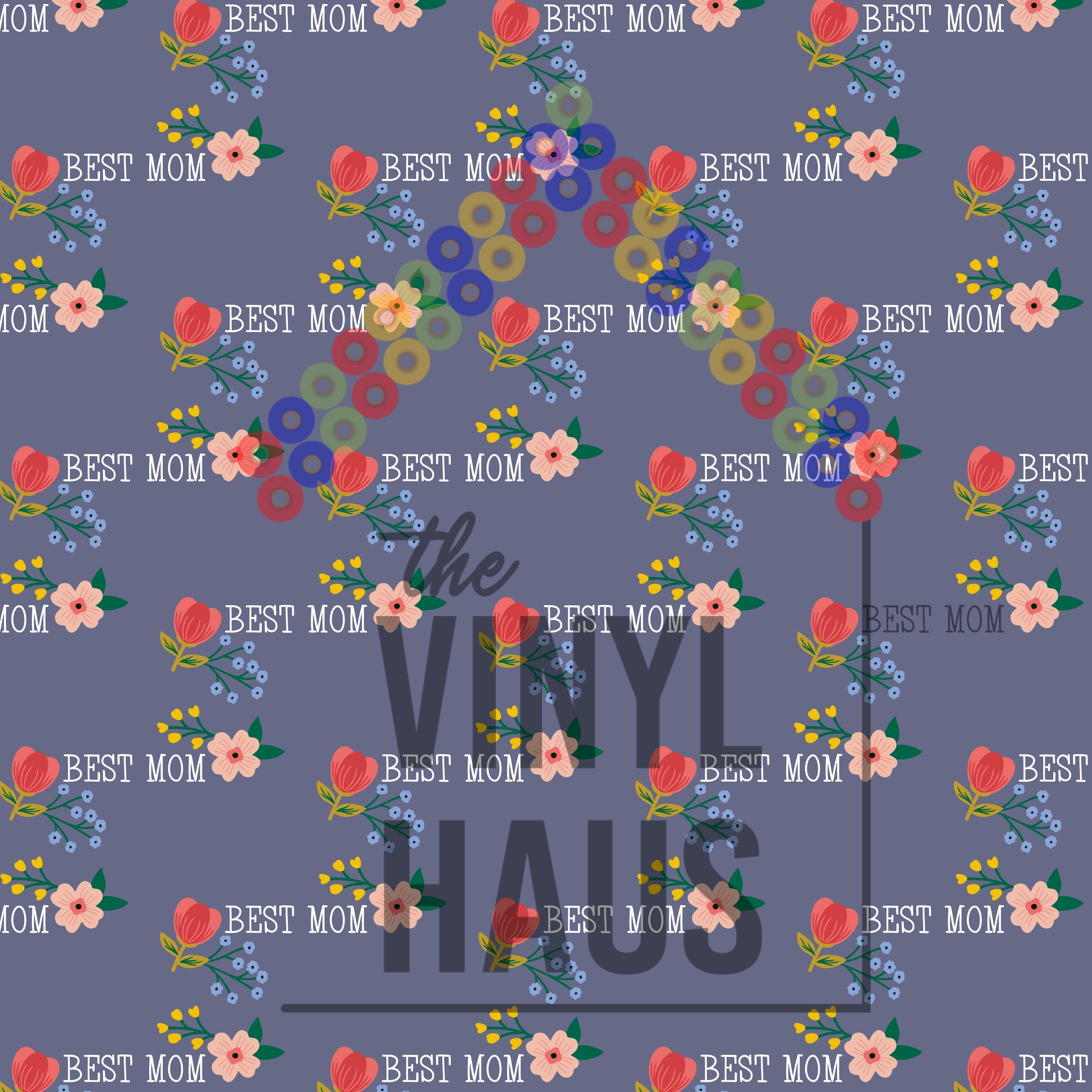Mother's Day Floral background Pattern Vinyl 12" x 12" - The Vinyl Haus Main image