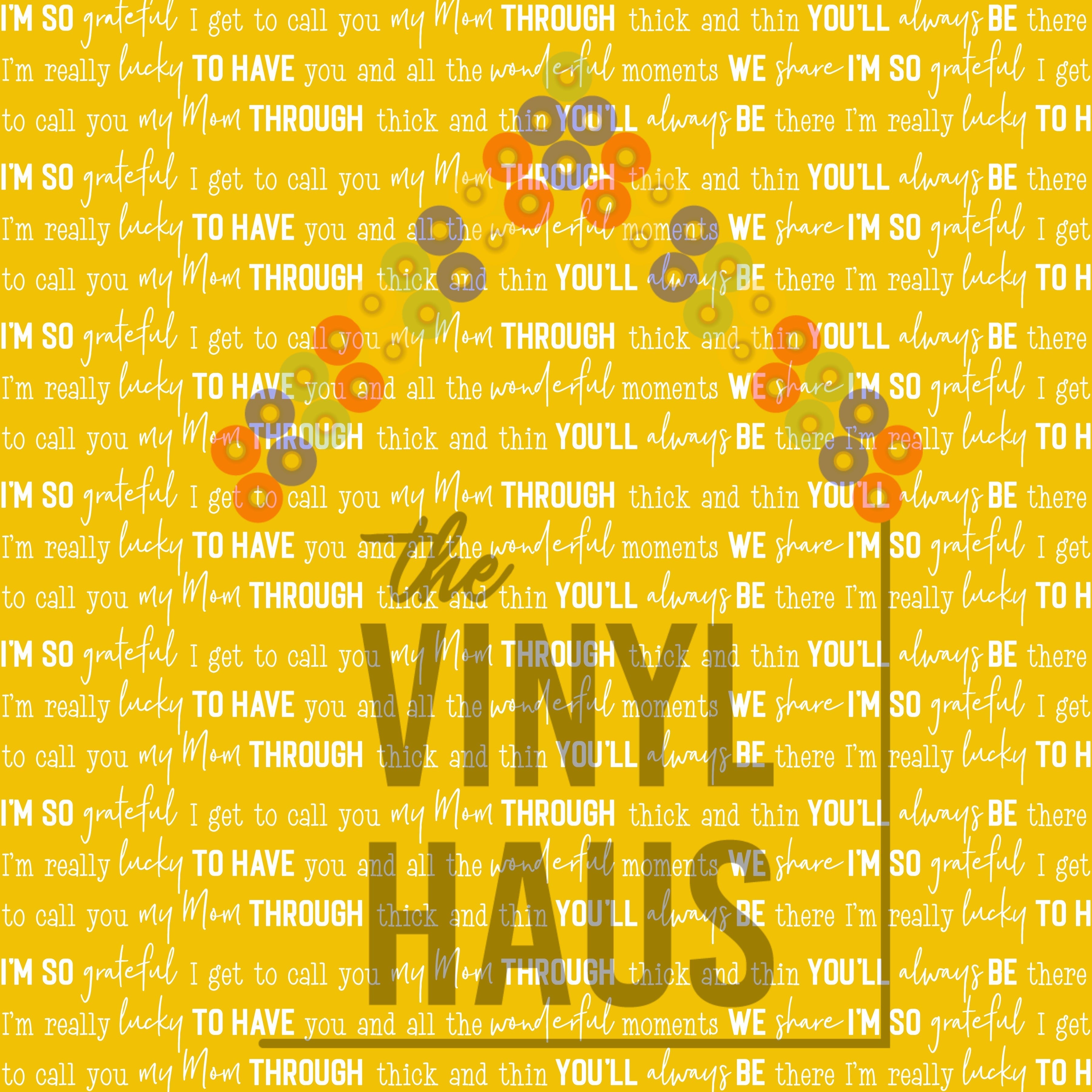 Mother's Day Floral background Pattern Vinyl 12" x 12" - The Vinyl Haus Main image