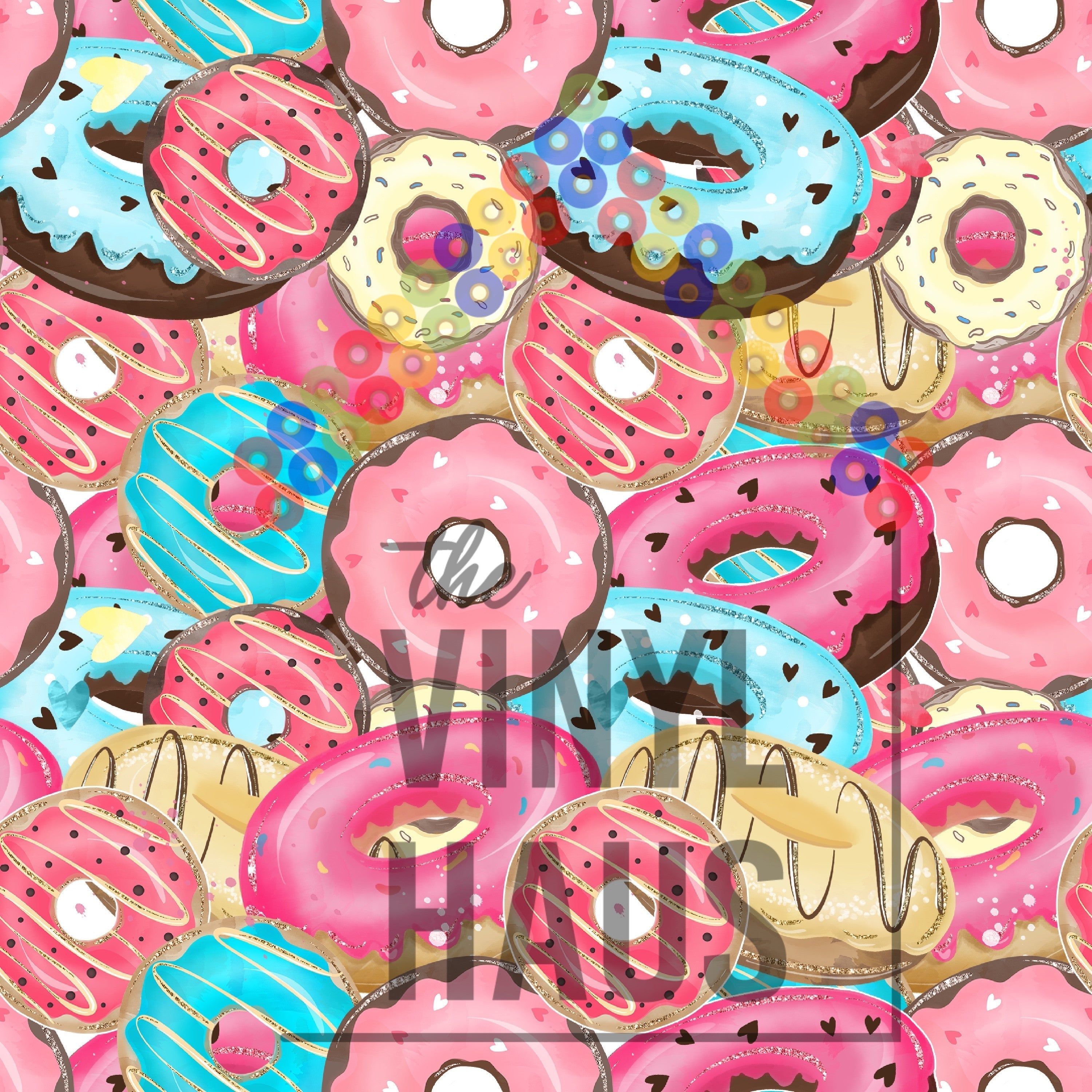 Donut Pattern Vinyl 12" x 12" - The Vinyl Haus Main image