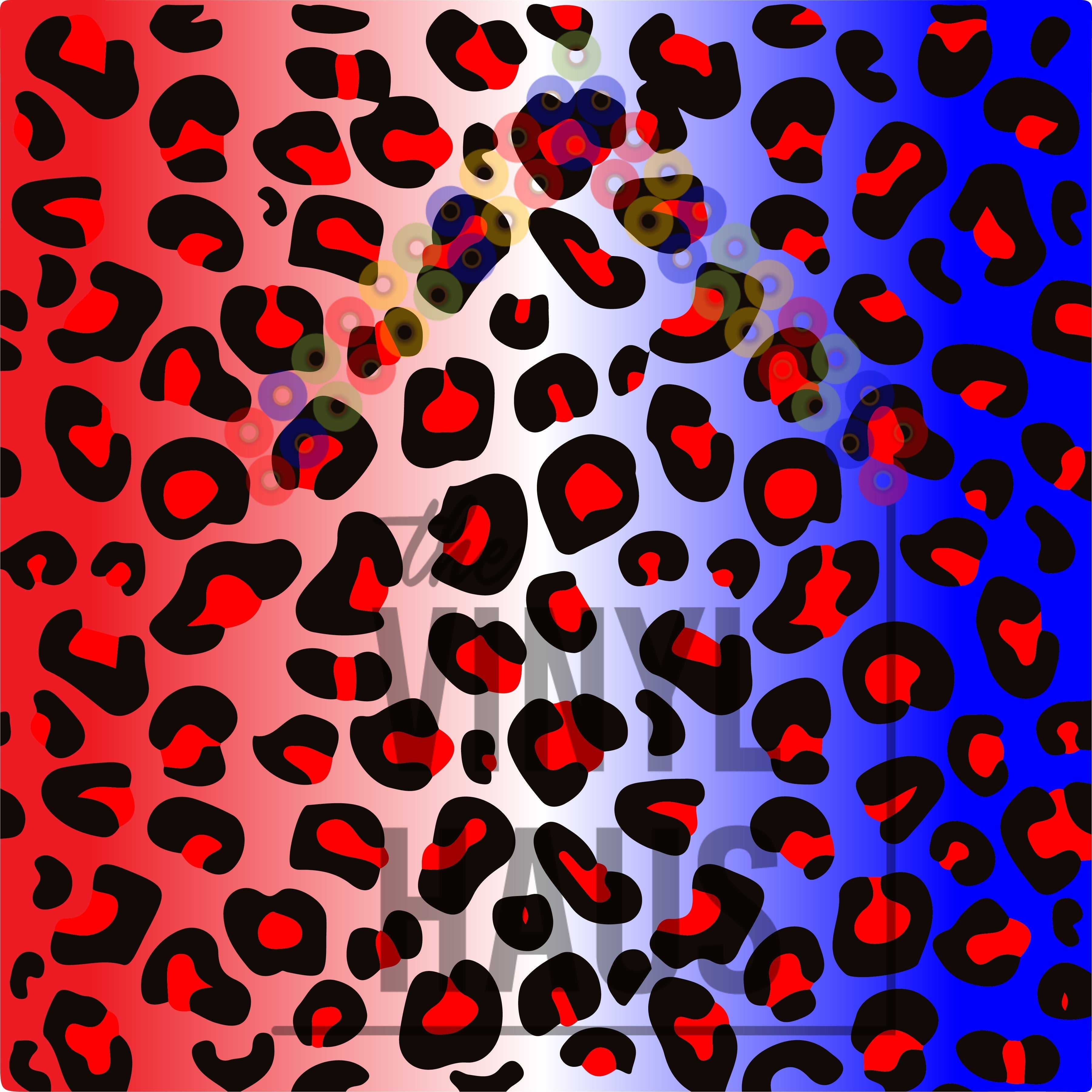 4th of July Cheetah Pattern Vinyl 12" x 12" - The Vinyl Haus