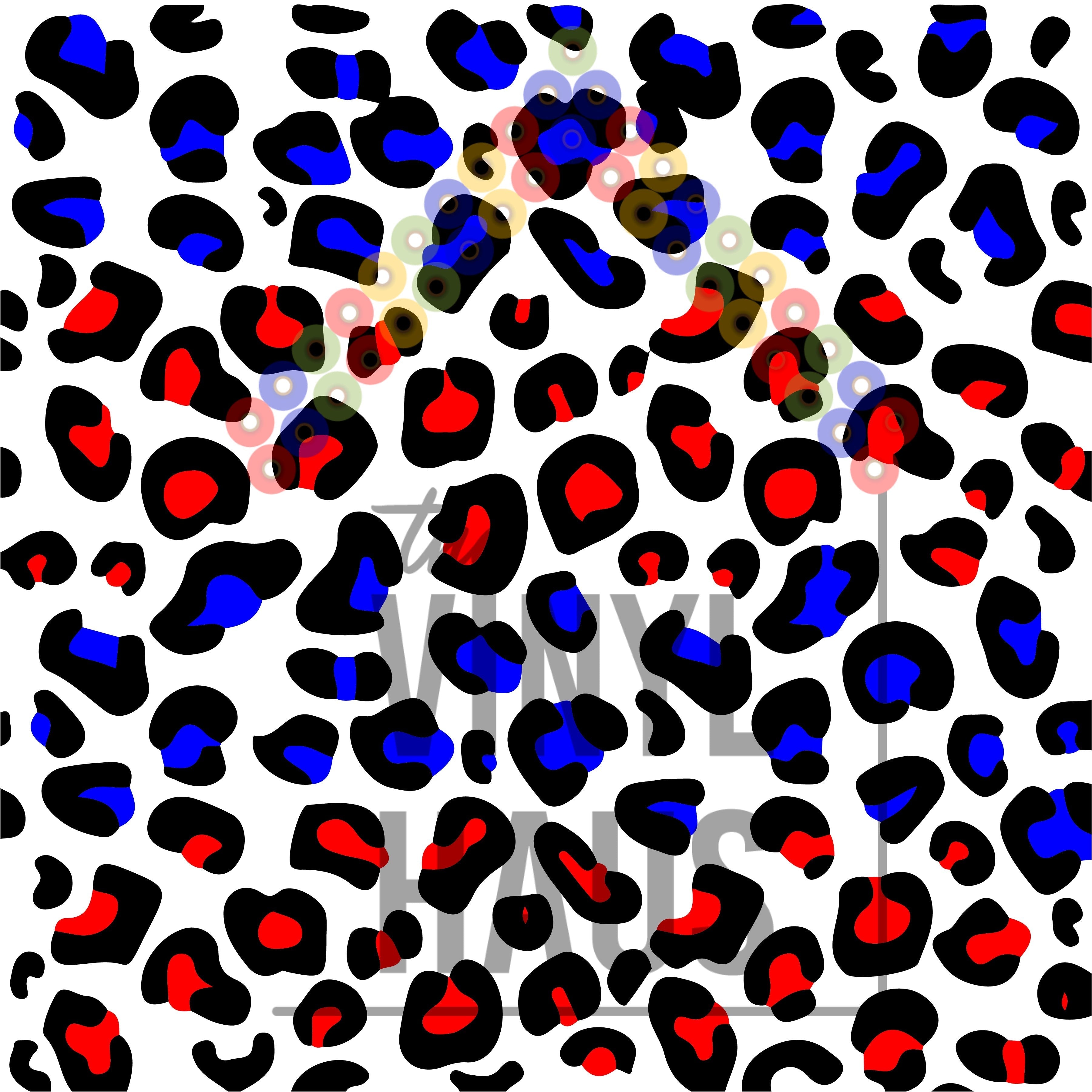 4th of July Cheetah Pattern Vinyl 12" x 12" - The Vinyl Haus Main image