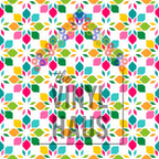 Rainbow Flowers Black Background PRIDE Pattern Vinyl 12" x 12" - The Vinyl Haus