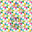 Rainbow Flowers White Background PRIDE Pattern Vinyl 12" x 12" - The Vinyl Haus