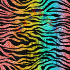 Rainbow Flowers Black Background PRIDE Pattern Vinyl 12" x 12" - The Vinyl Haus