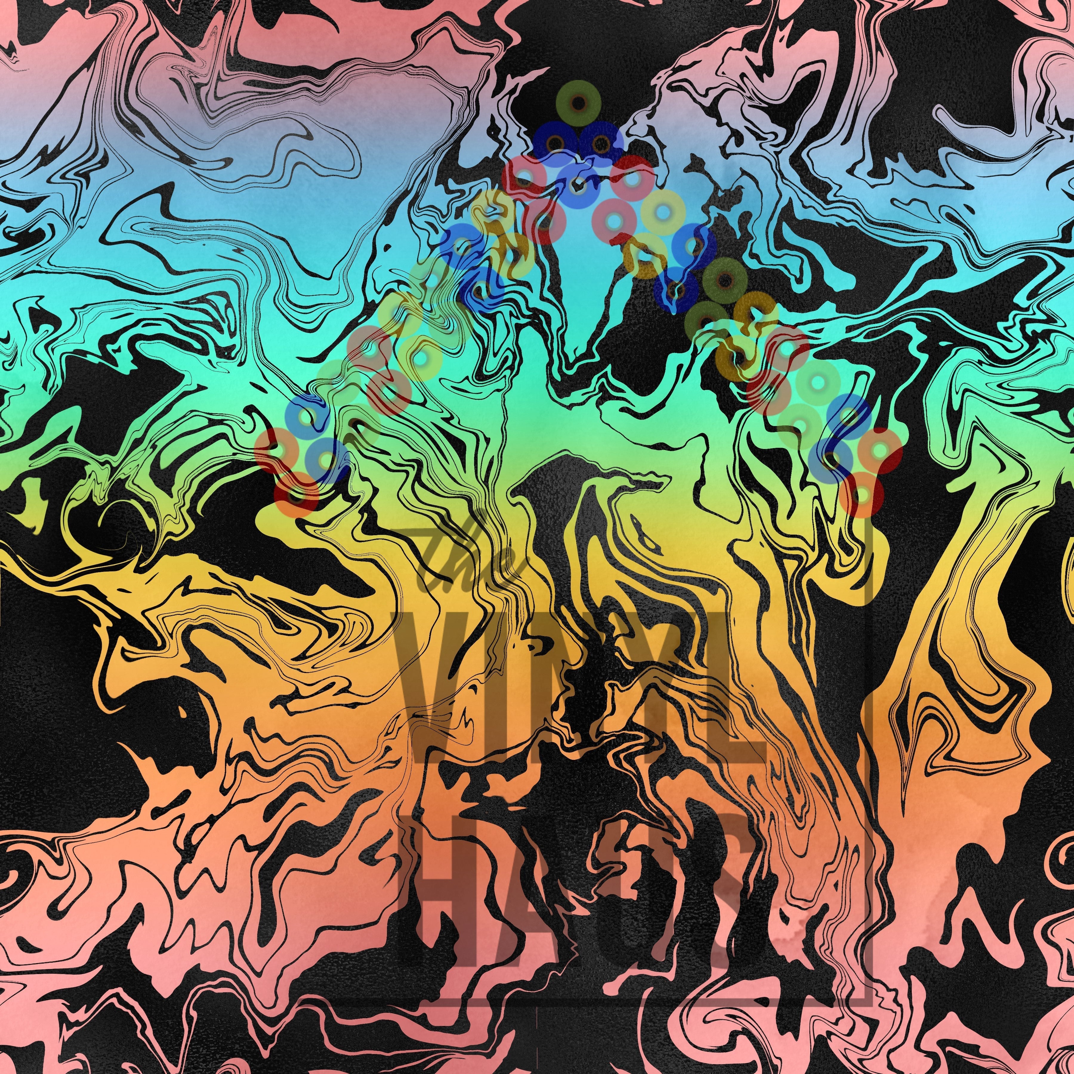 Rainbow Water Splatter PRIDE Pattern Vinyl 12" x 12" - The Vinyl Haus Main image