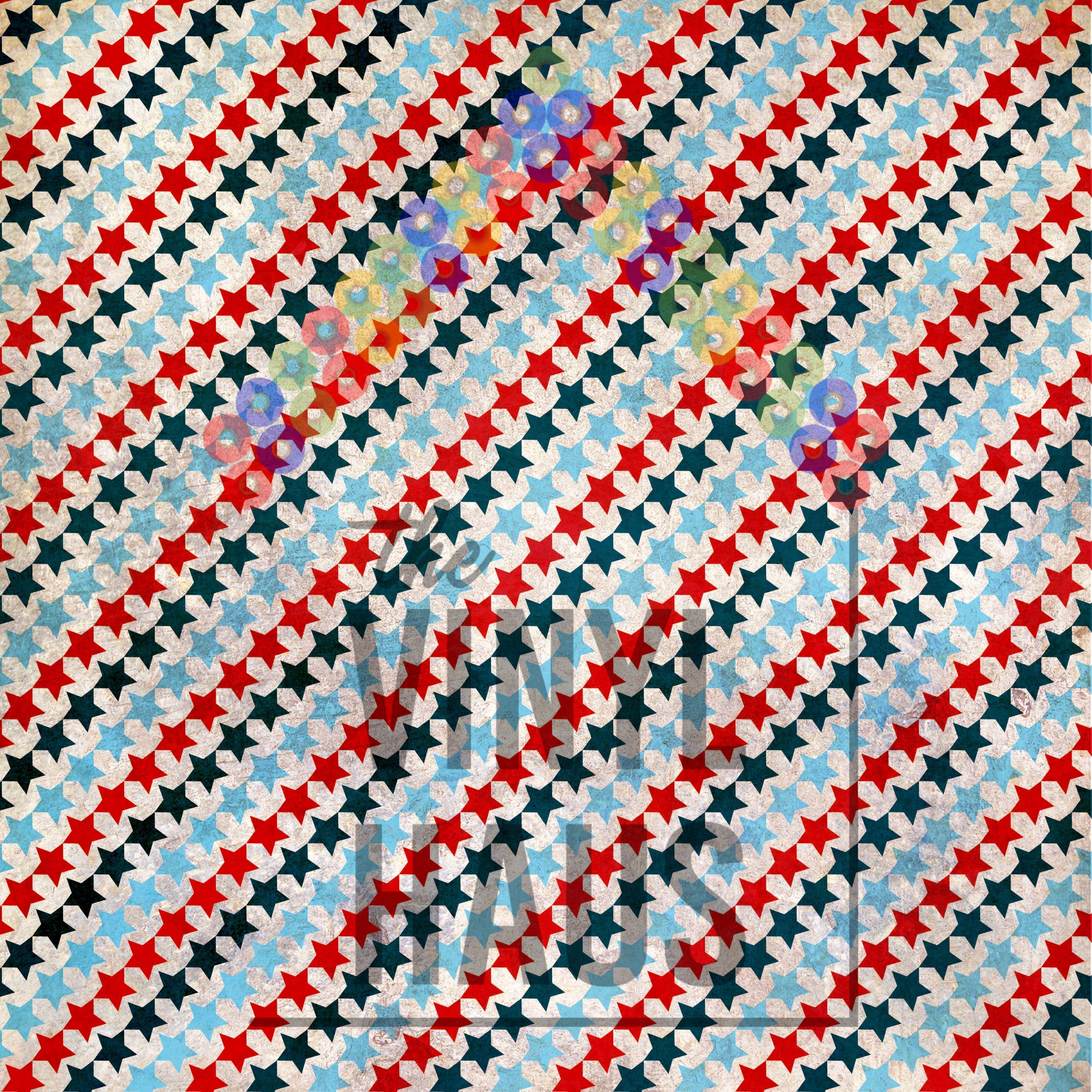 4th of July Stars Pattern Vinyl 12" x 12" - The Vinyl Haus Main image