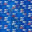 Red, White and Blue Fish Pattern Vinyl 12" x 12" - The Vinyl Haus