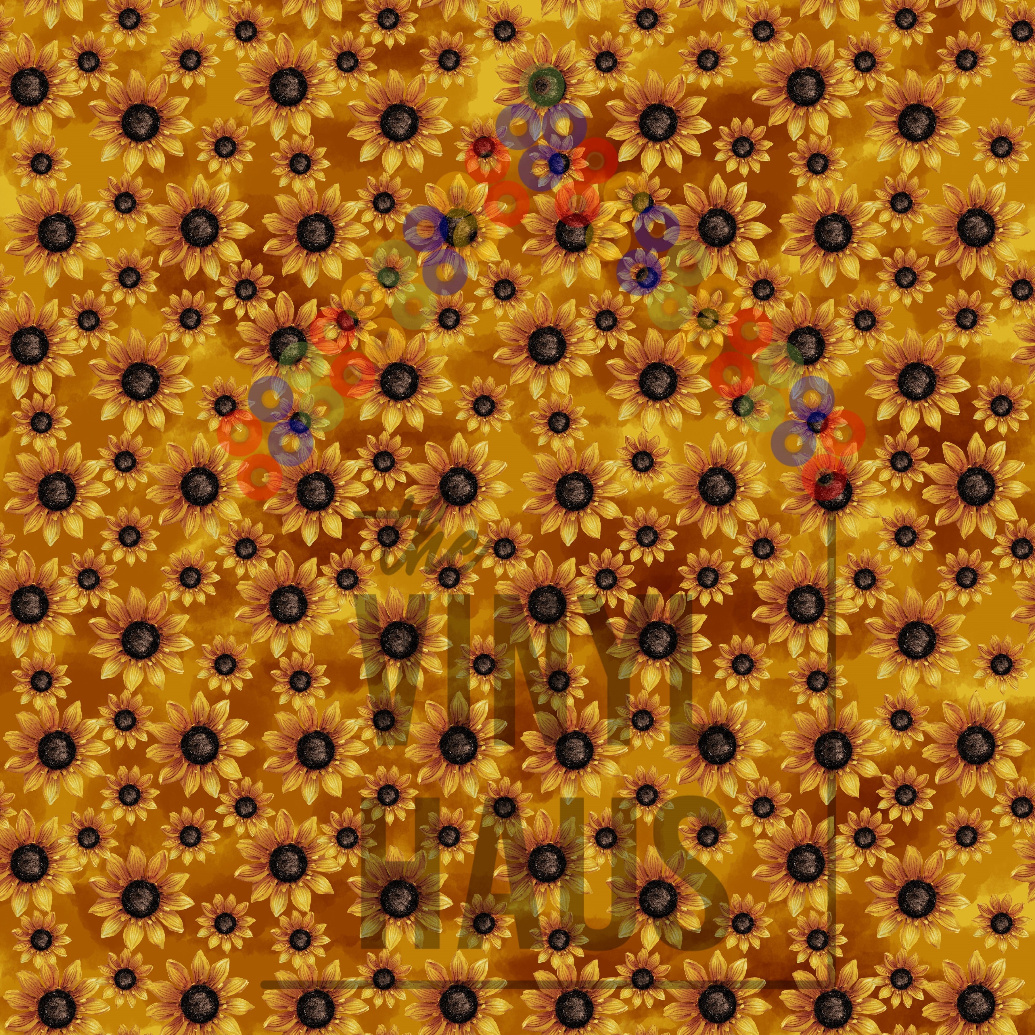 Sunflower Pattern Vinyl 12" x 12" - The Vinyl Haus Main image