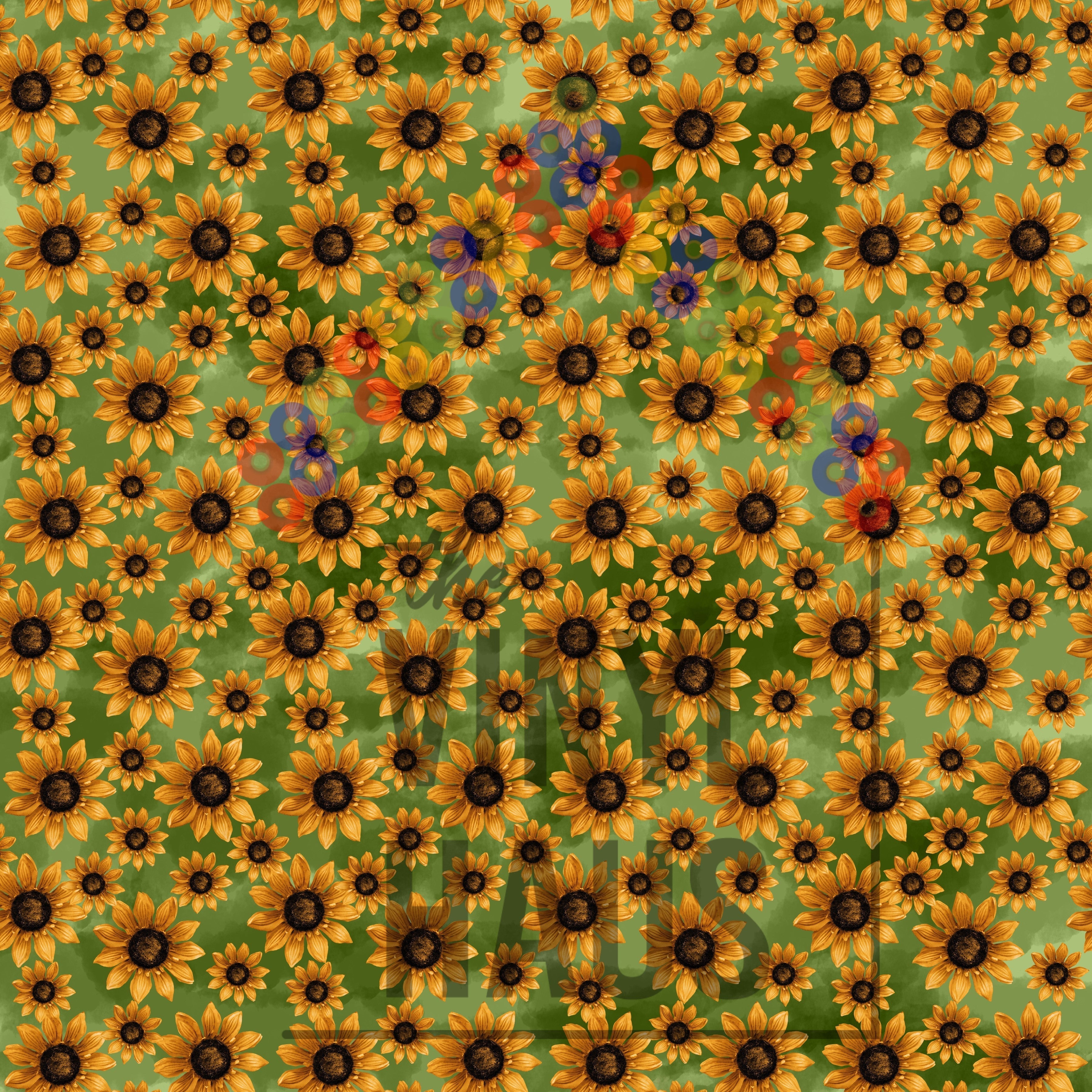 Sunflower Pattern Vinyl 12" x 12" - The Vinyl Haus Main image