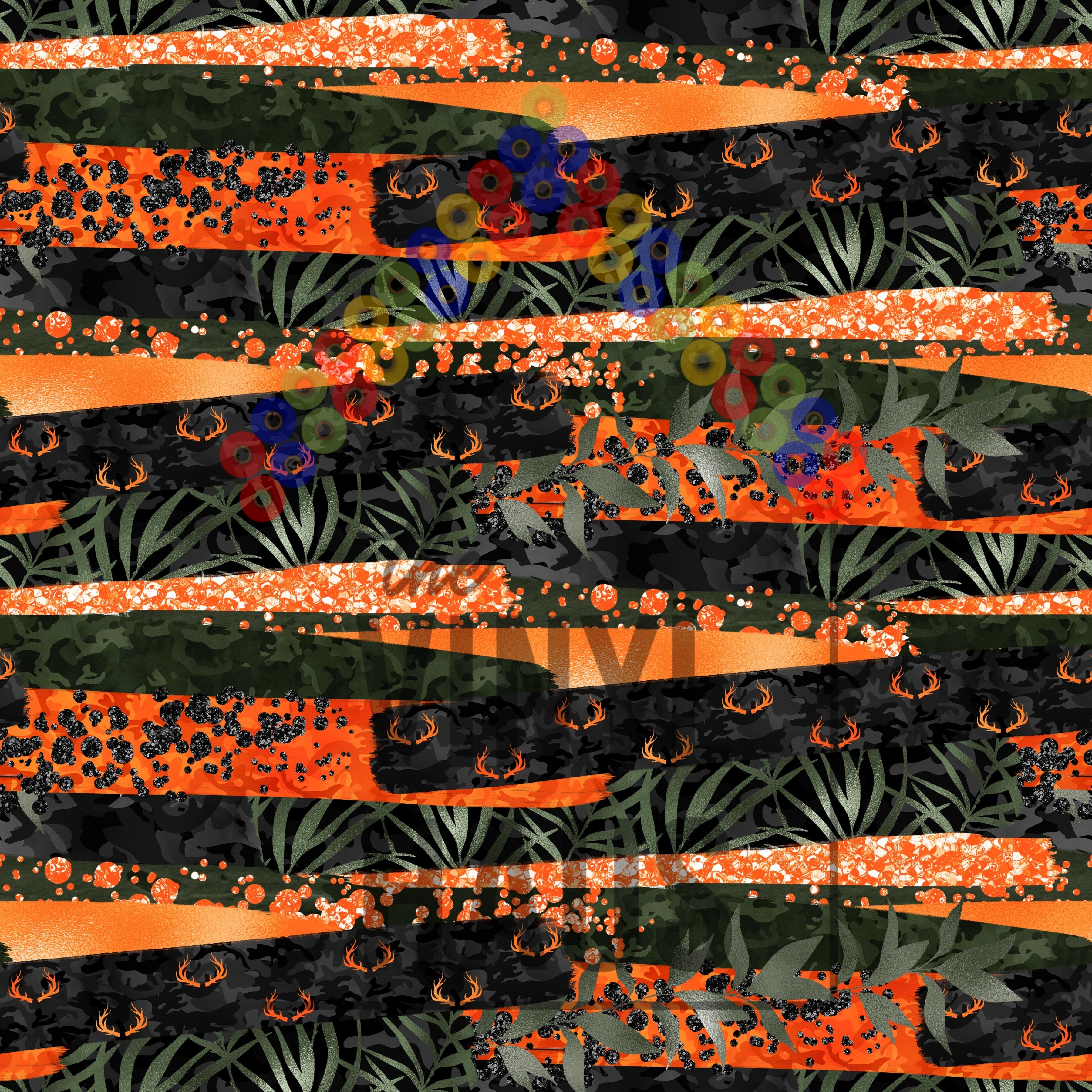 Camouflage Brushstroke Pattern Vinyl 12" x 12" - The Vinyl Haus Main image