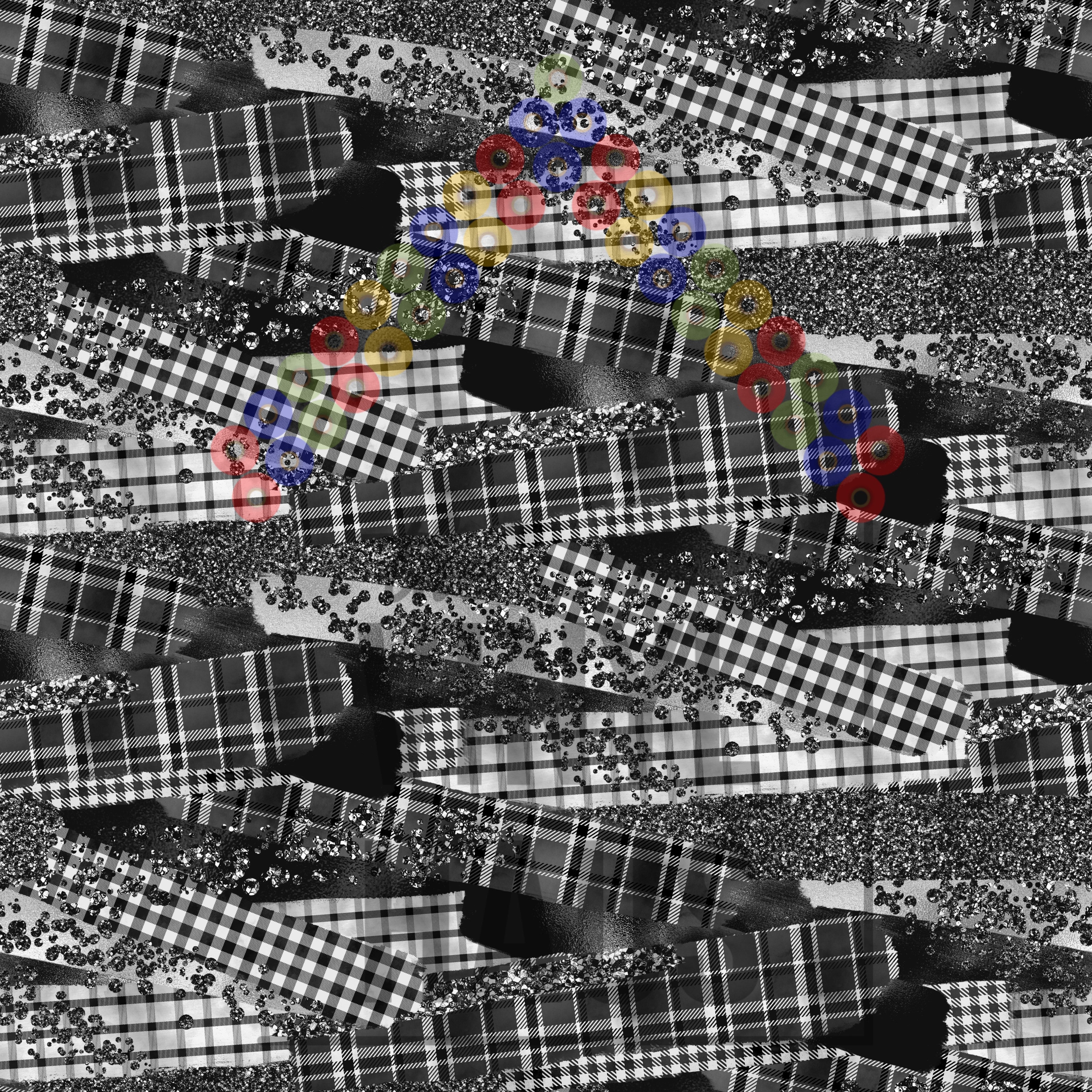 Buffalo Plaid Brushstroke Pattern Vinyl 12" x 12" - The Vinyl Haus Main image