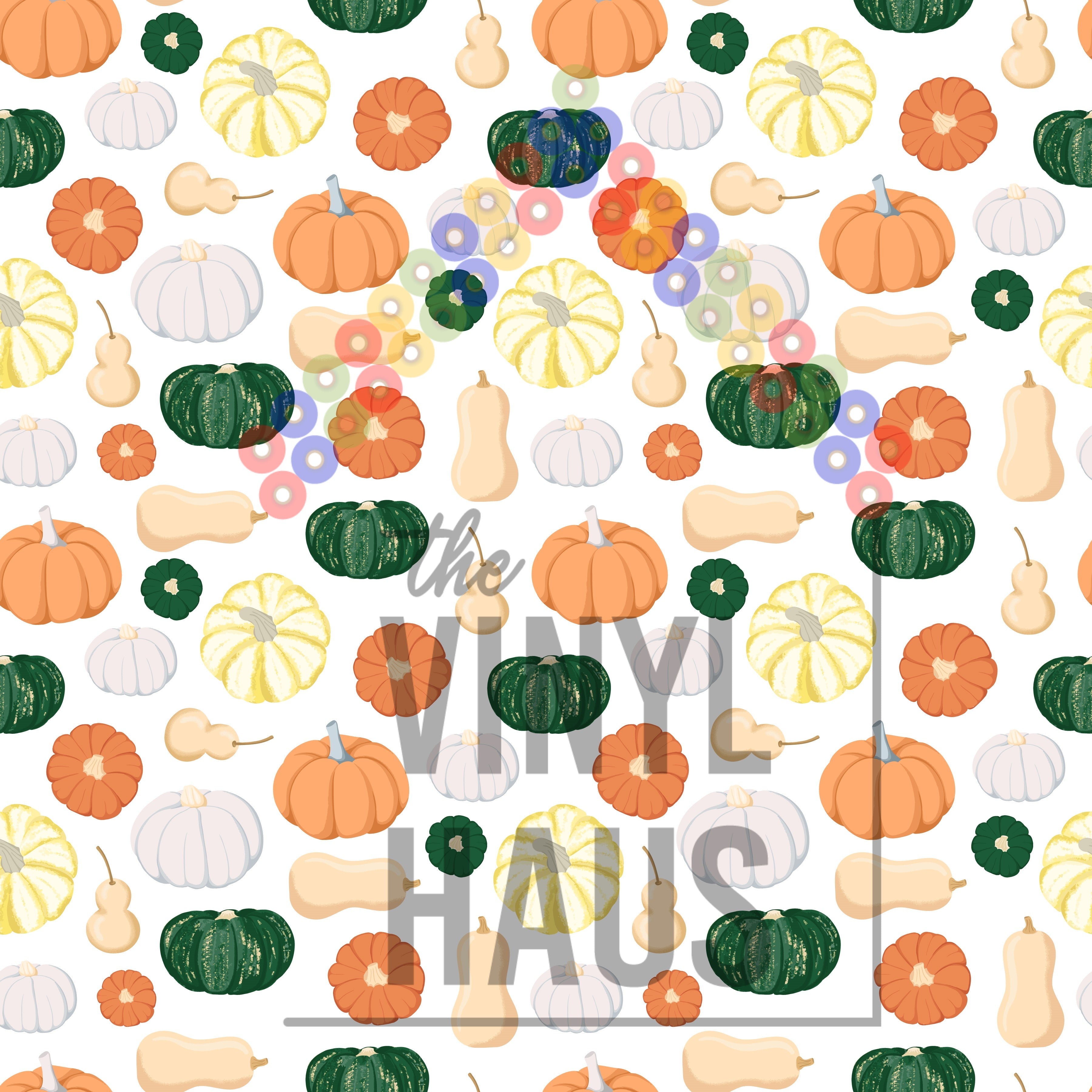 Fall Pumpkins Pattern Vinyl 12" x 12" - The Vinyl Haus