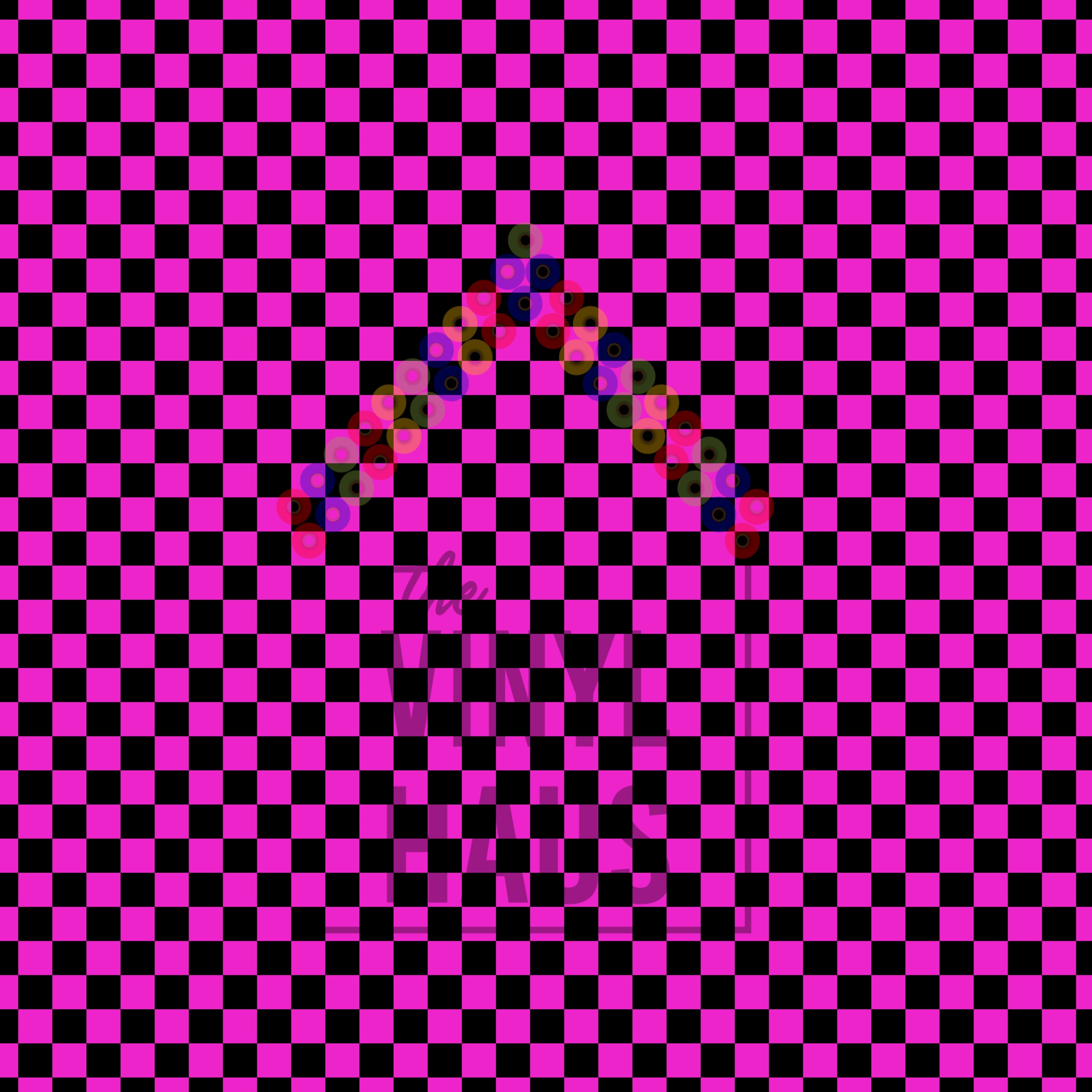 Hot Pink and Black Checkered Pattern Vinyl 12" x 12" - The Vinyl Haus Main image