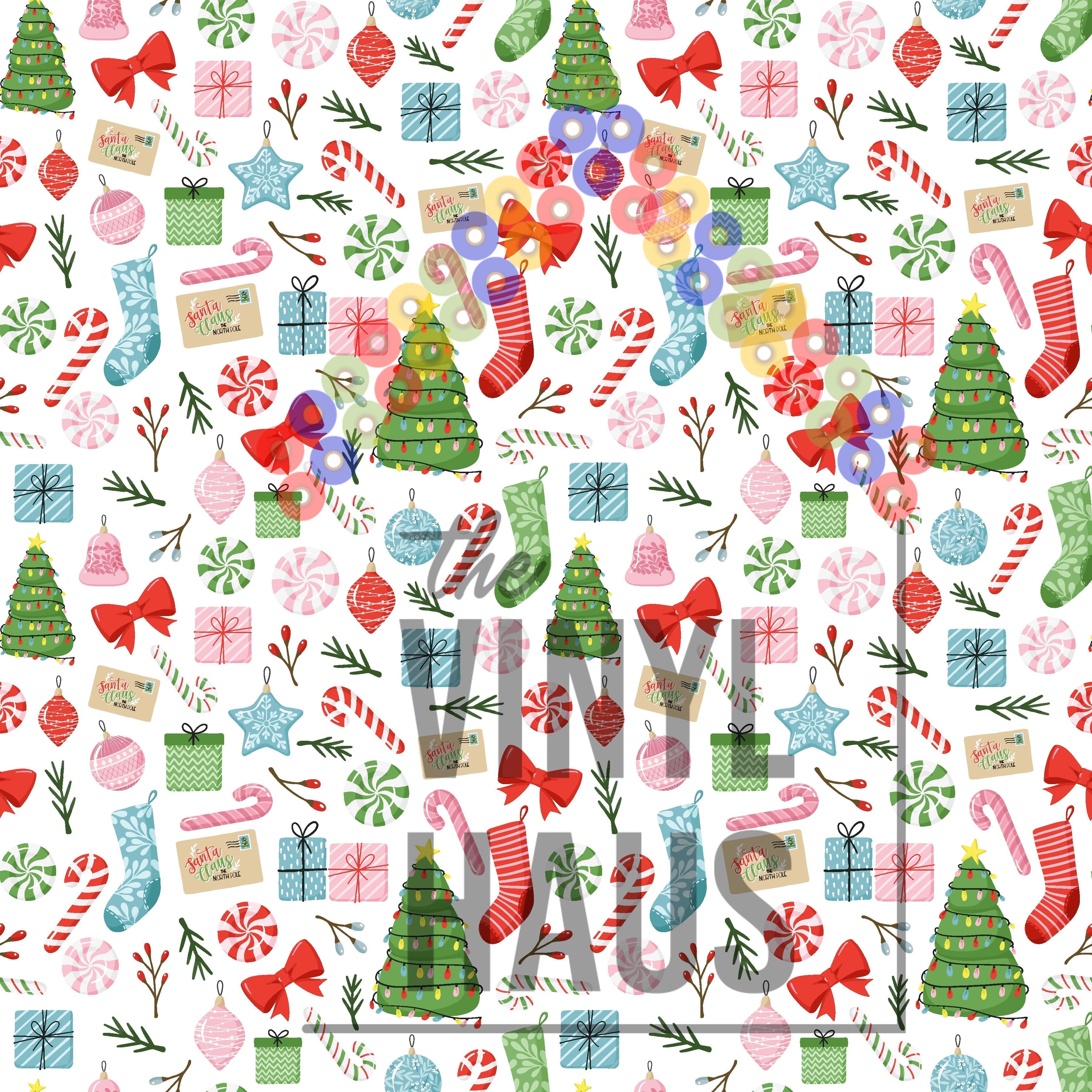 All things Christmas Pattern Vinyl 12" x 12" - The Vinyl Haus Main image