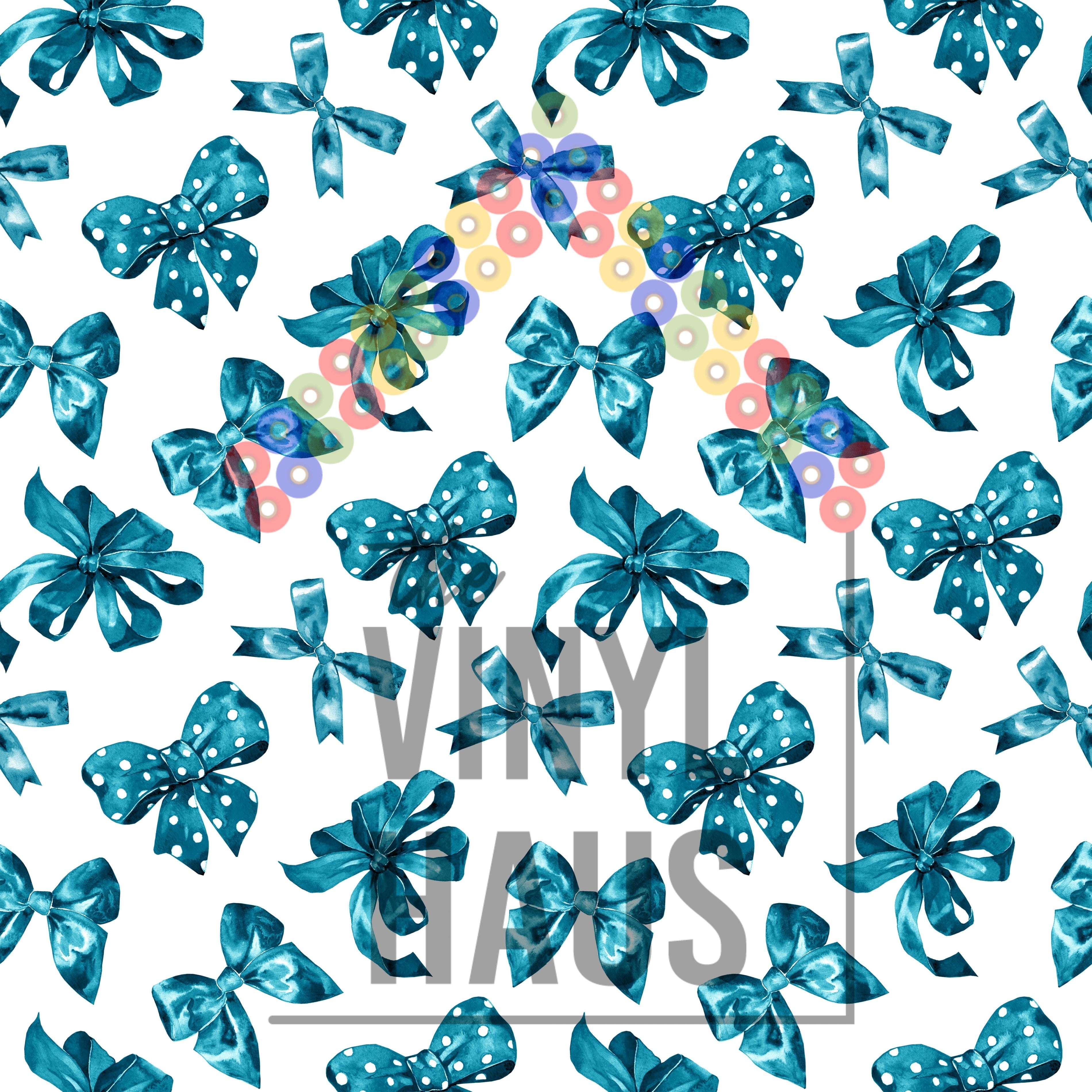 Blue Bows Pattern Vinyl 12" x 12" - The Vinyl Haus Main image