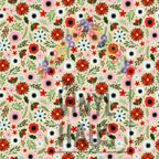 Christmas Floral Pattern Vinyl 12" x 12" - The Vinyl Haus