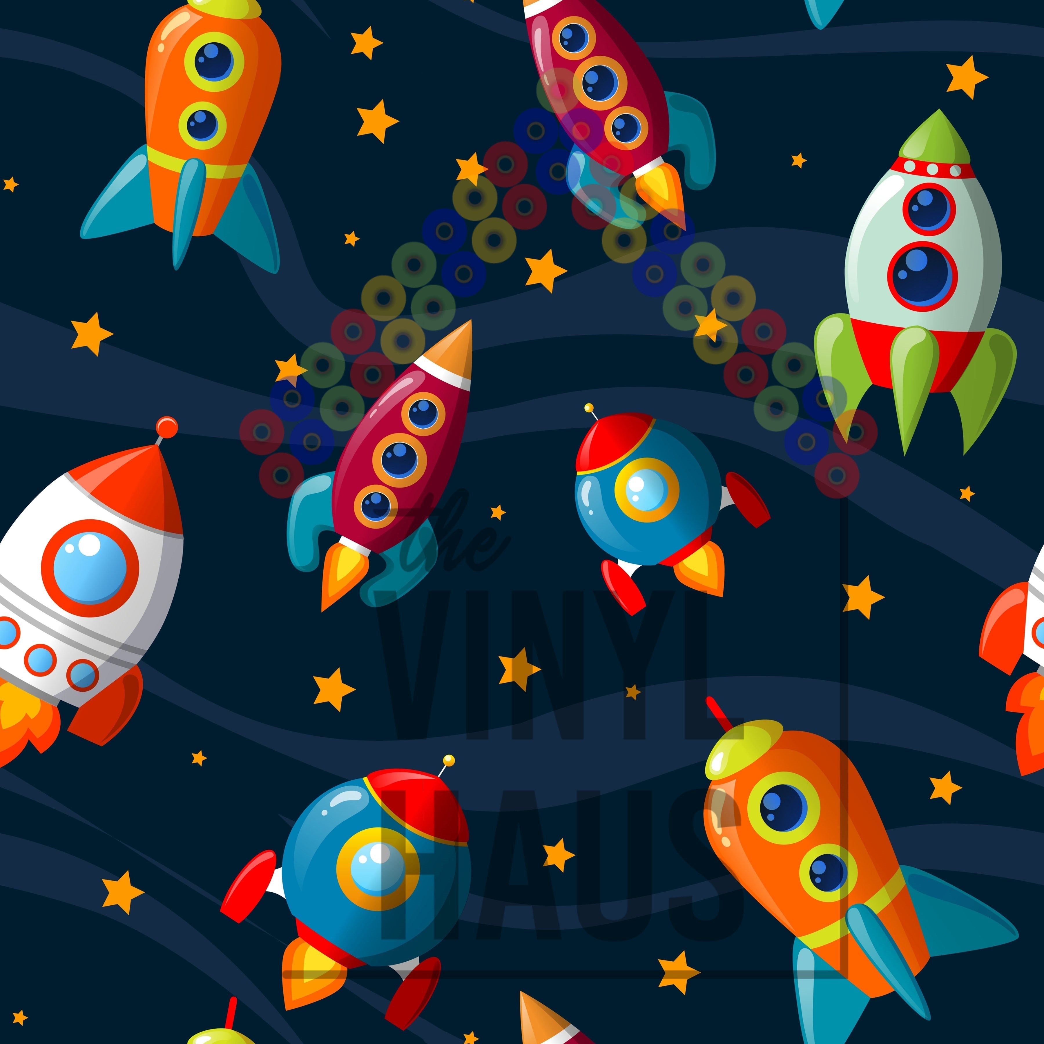Rockets Pattern Vinyl 12" x 12" - The Vinyl Haus Main image