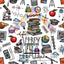 Science School Pattern Vinyl 12" x 12" - The Vinyl Haus