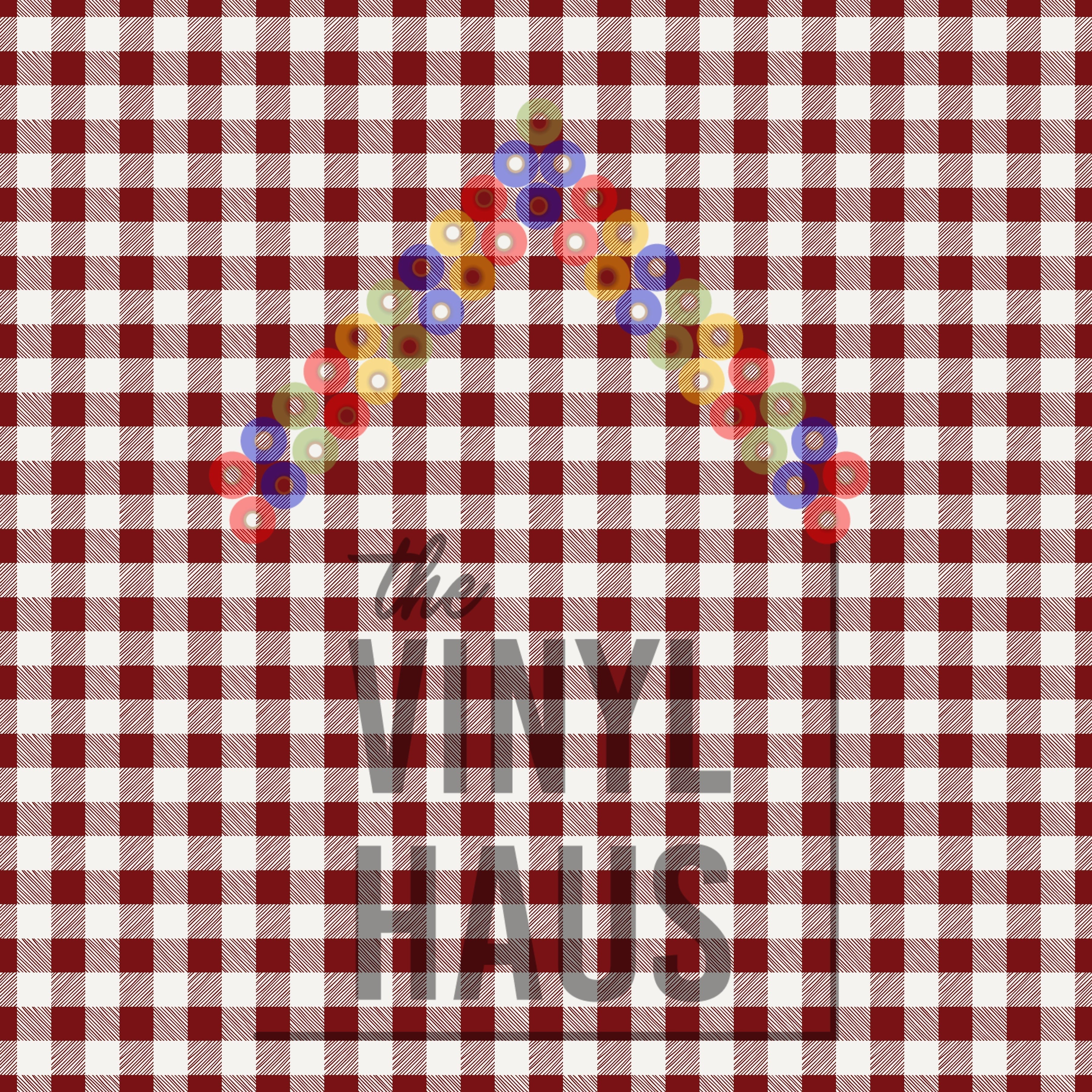 Red and White Buffalo Plaid Pattern Vinyl 12" x 12" - The Vinyl Haus