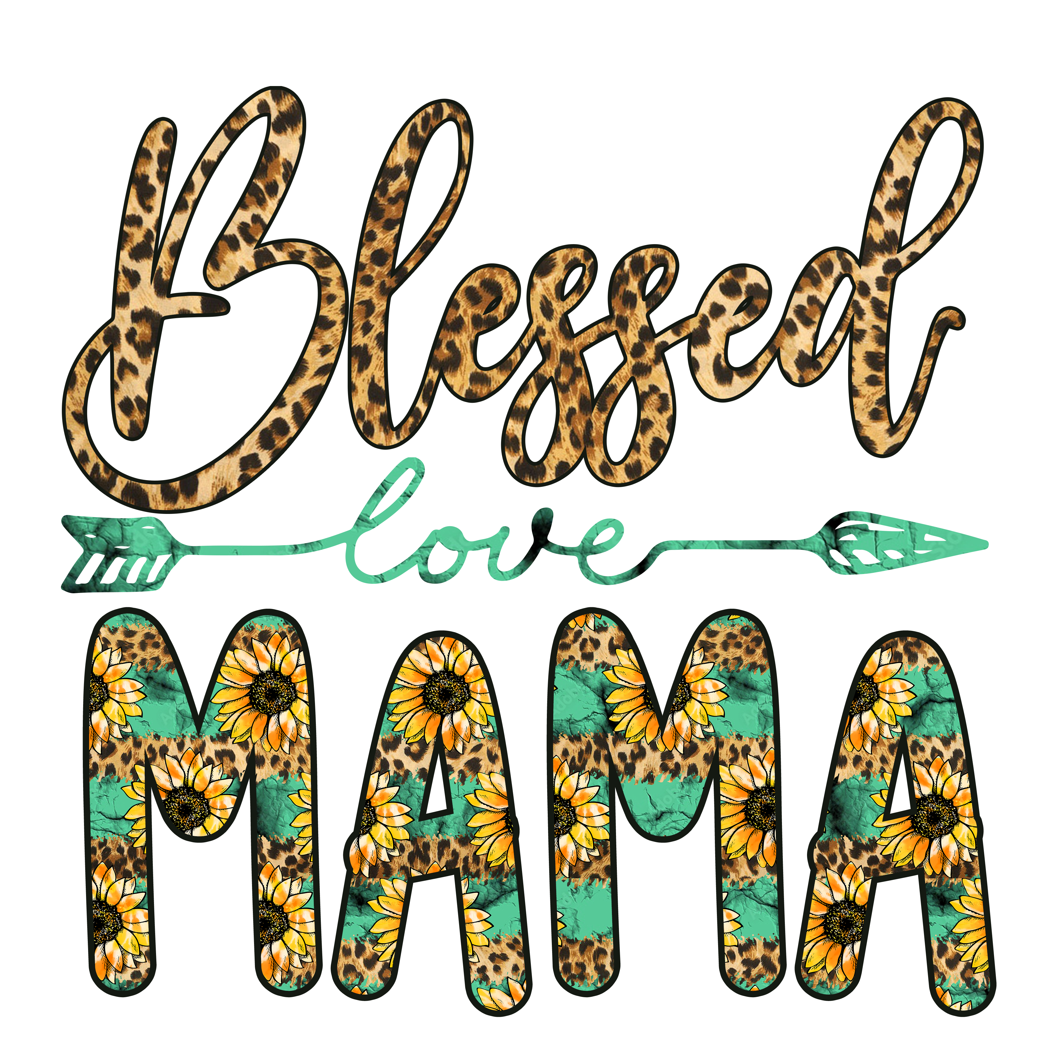 Sublimation Prints - Blessed Love Mama - The Vinyl Haus Main image