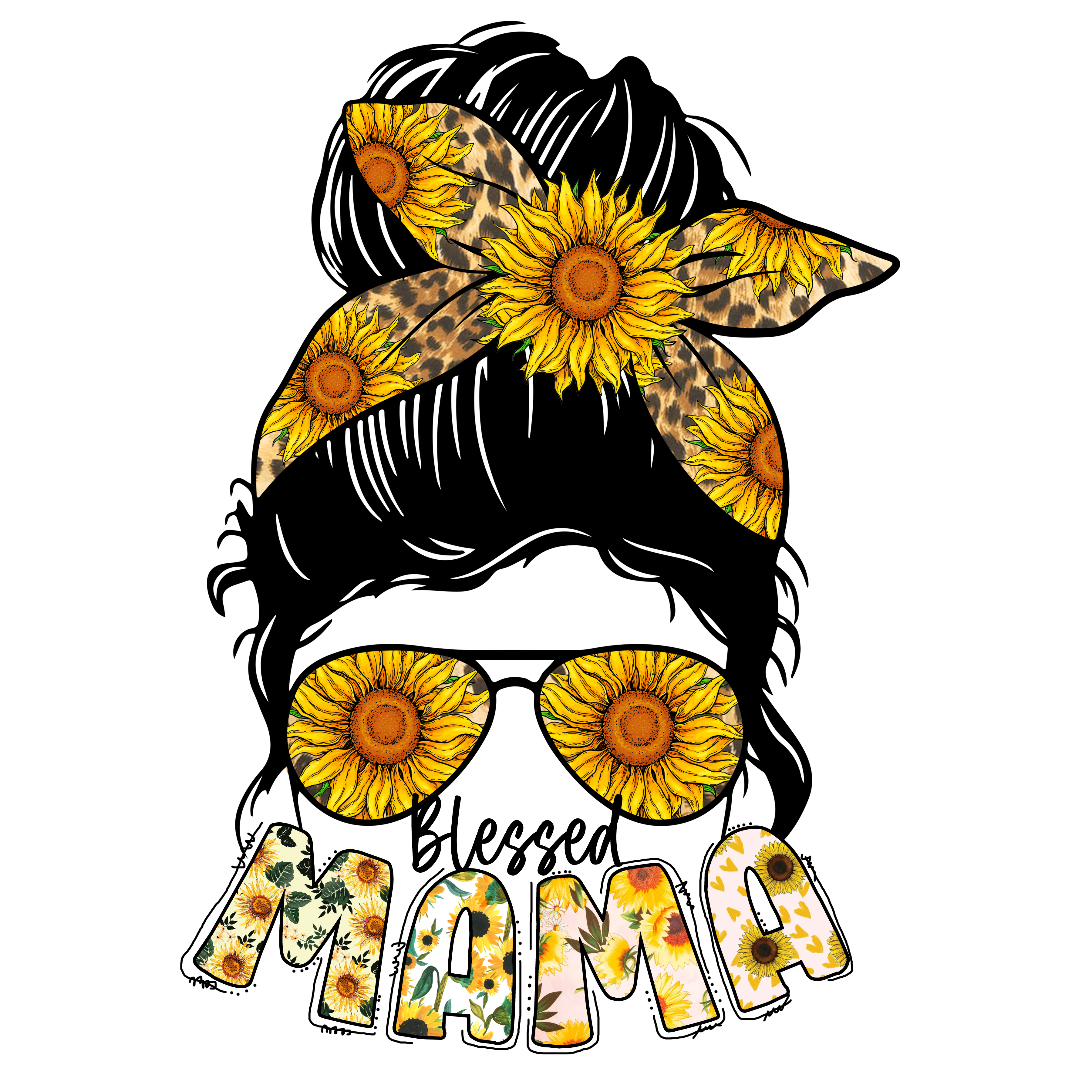 Sublimation Prints - Messy Bun Mama - The Vinyl Haus