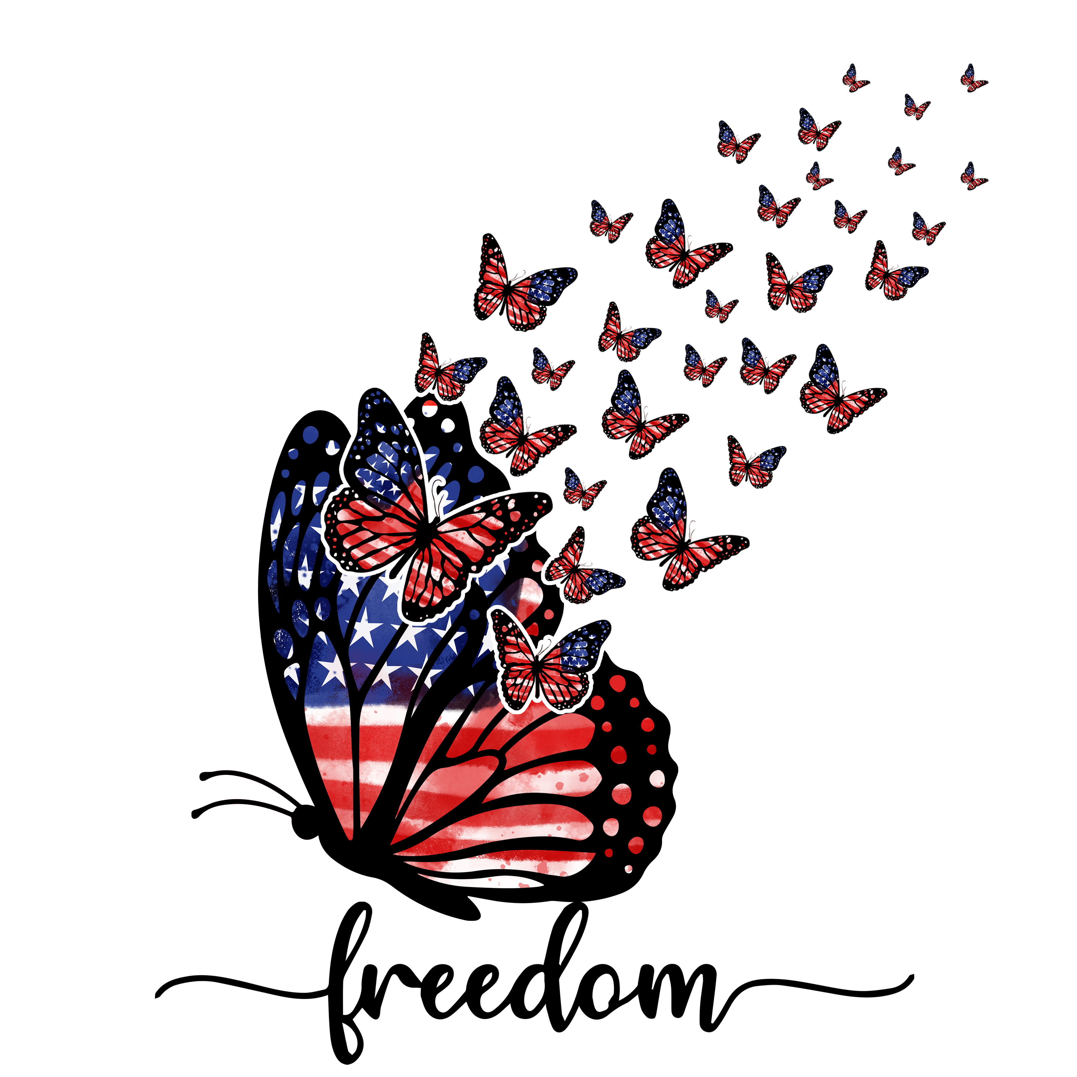 Sublimation Prints - Freedom Butterfly - The Vinyl Haus Main image