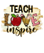 Sublimation Prints - Teach Love Inspire Leopard - The Vinyl Haus