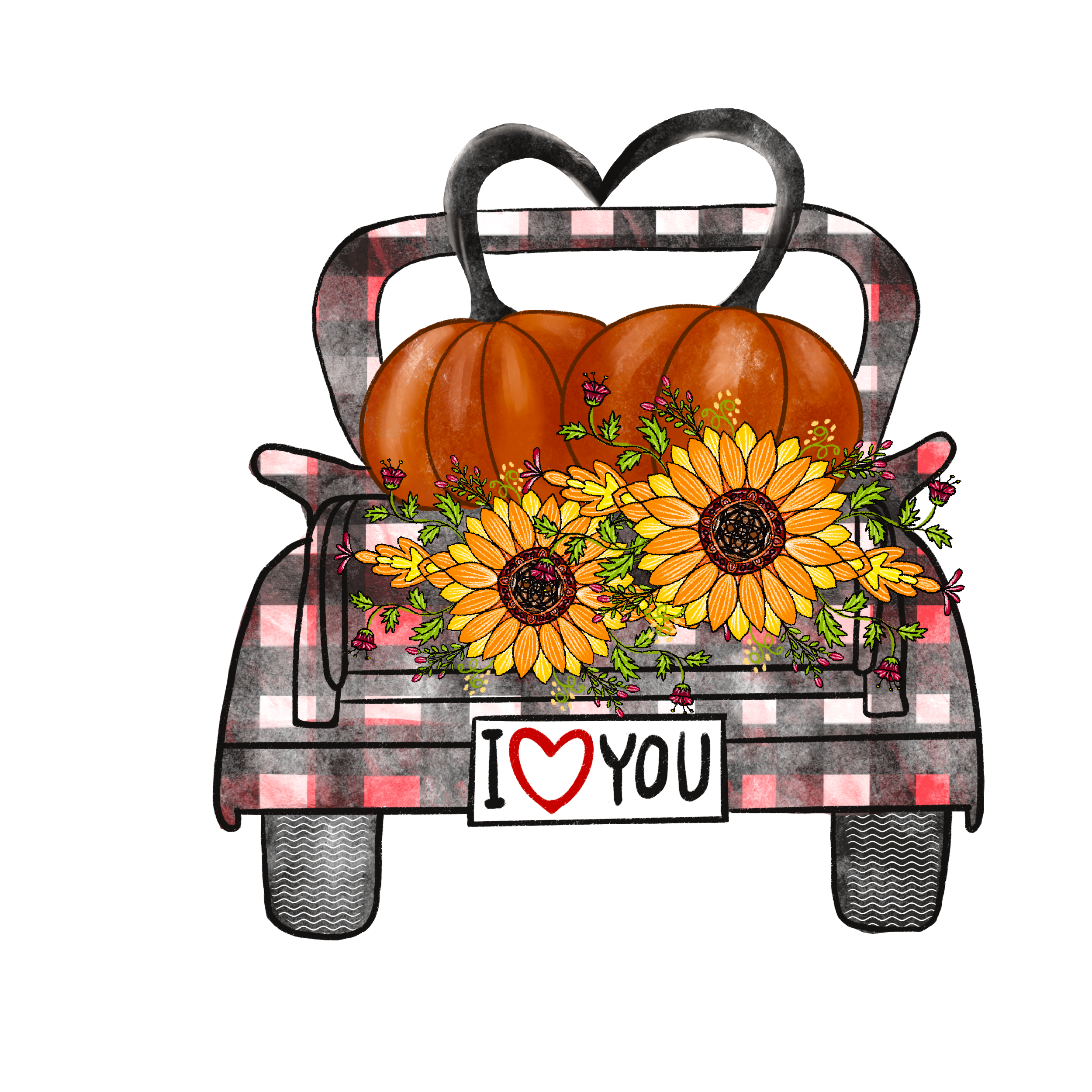 Sublimation Prints - Fall Farmhouse Truck - The Vinyl Haus