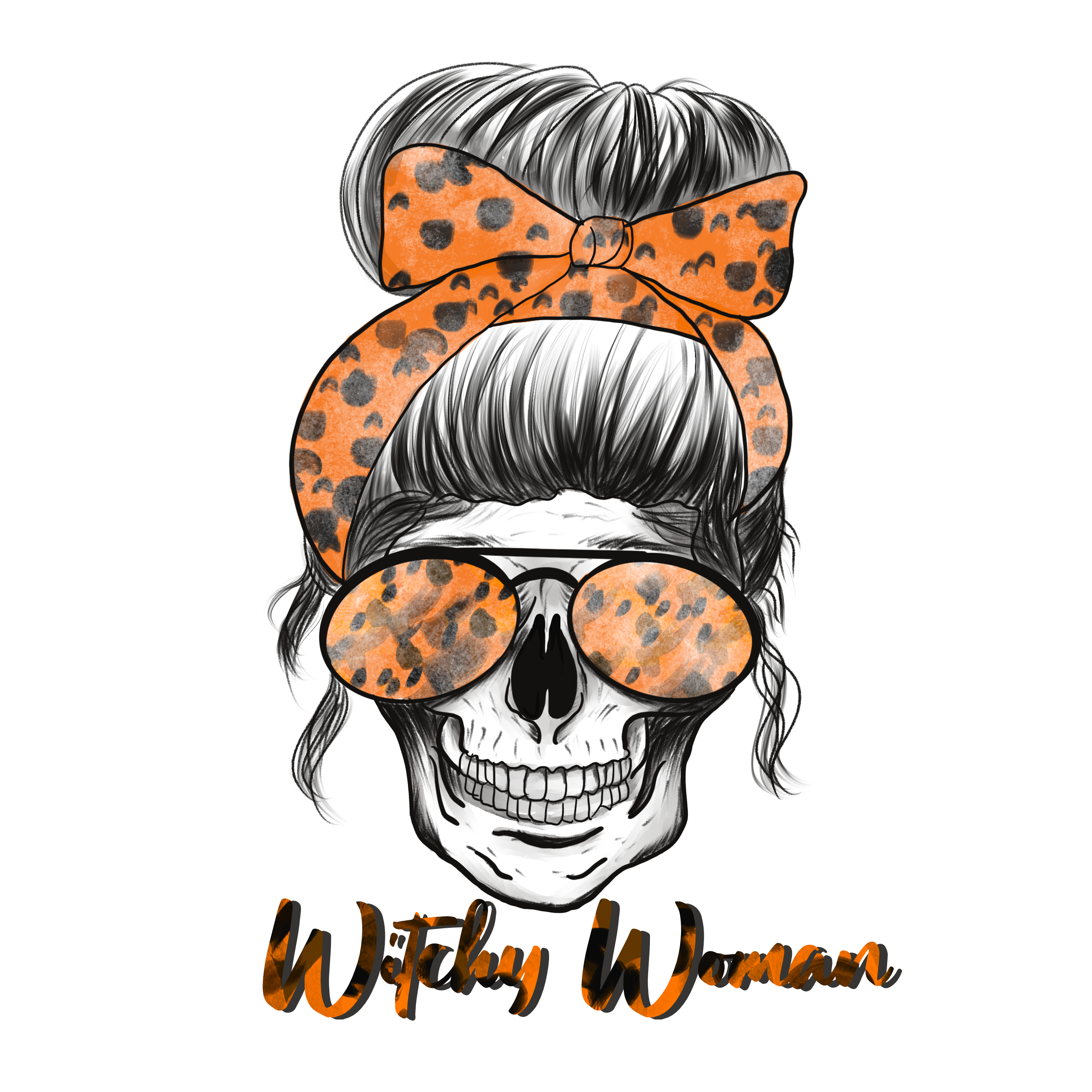 Sublimation Prints - Witchy Woman Messy Bun - The Vinyl Haus Main image