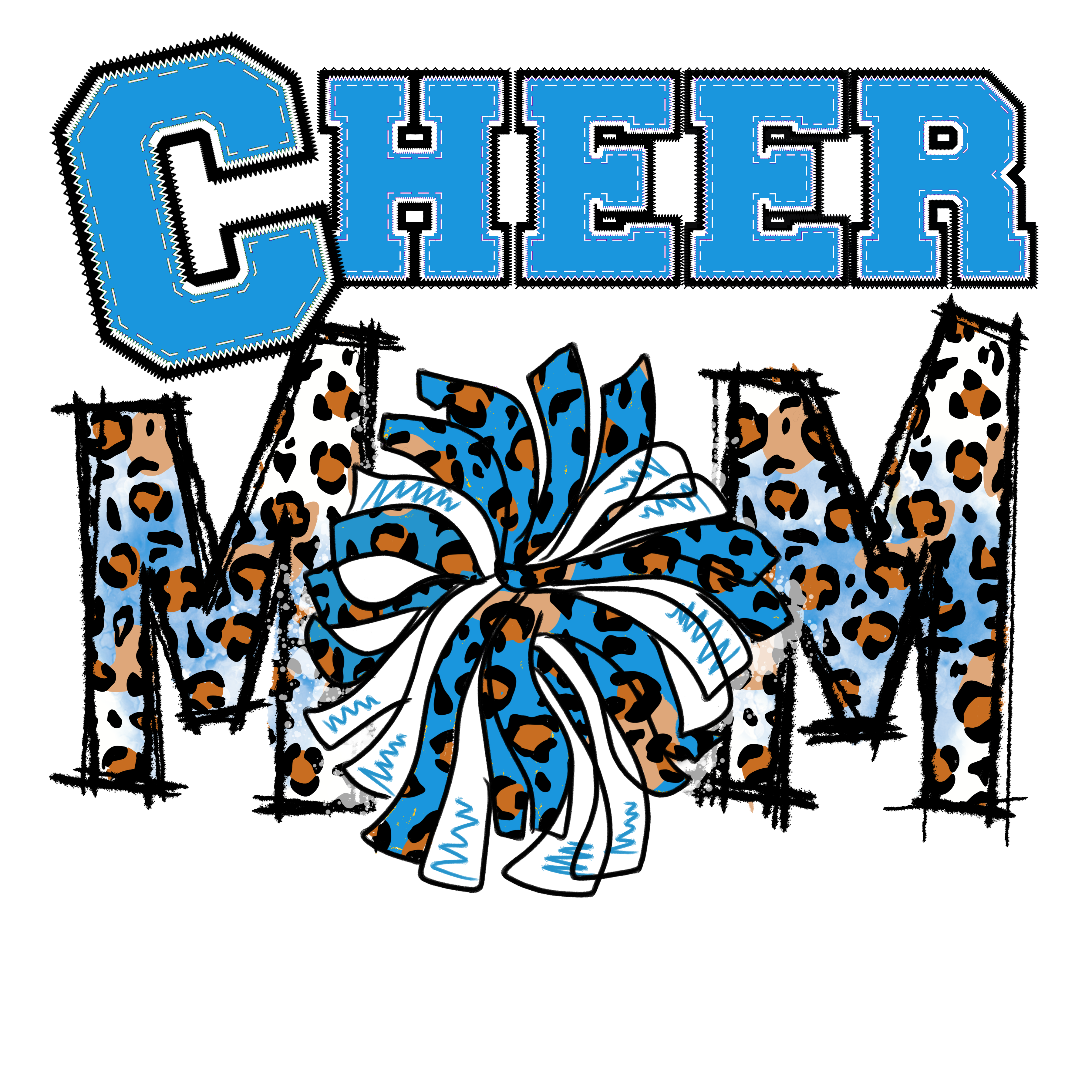 Sublimation Prints - Cheer Mom Blue - The Vinyl Haus Main image