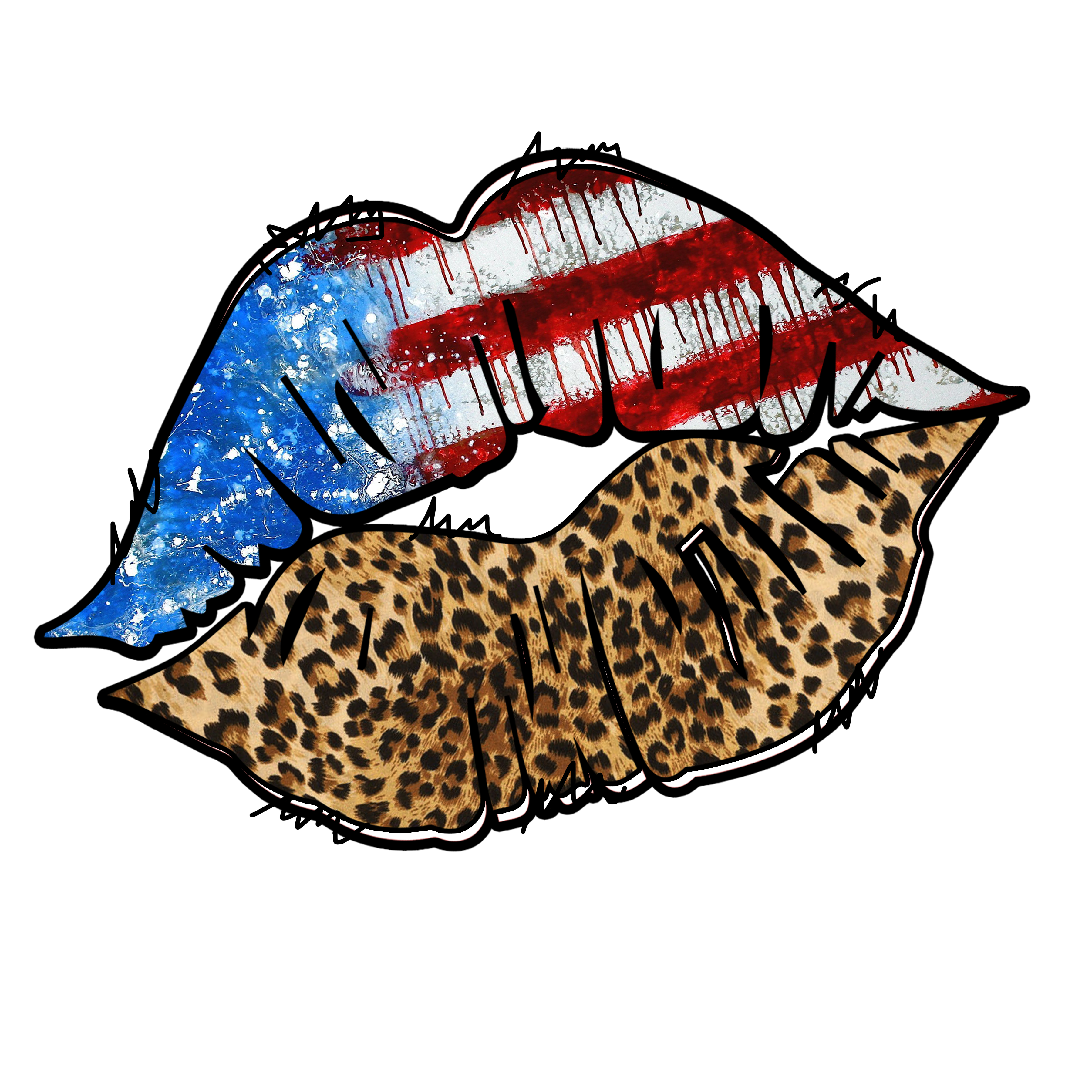 Sublimation Prints - Patriotic Lips - The Vinyl Haus