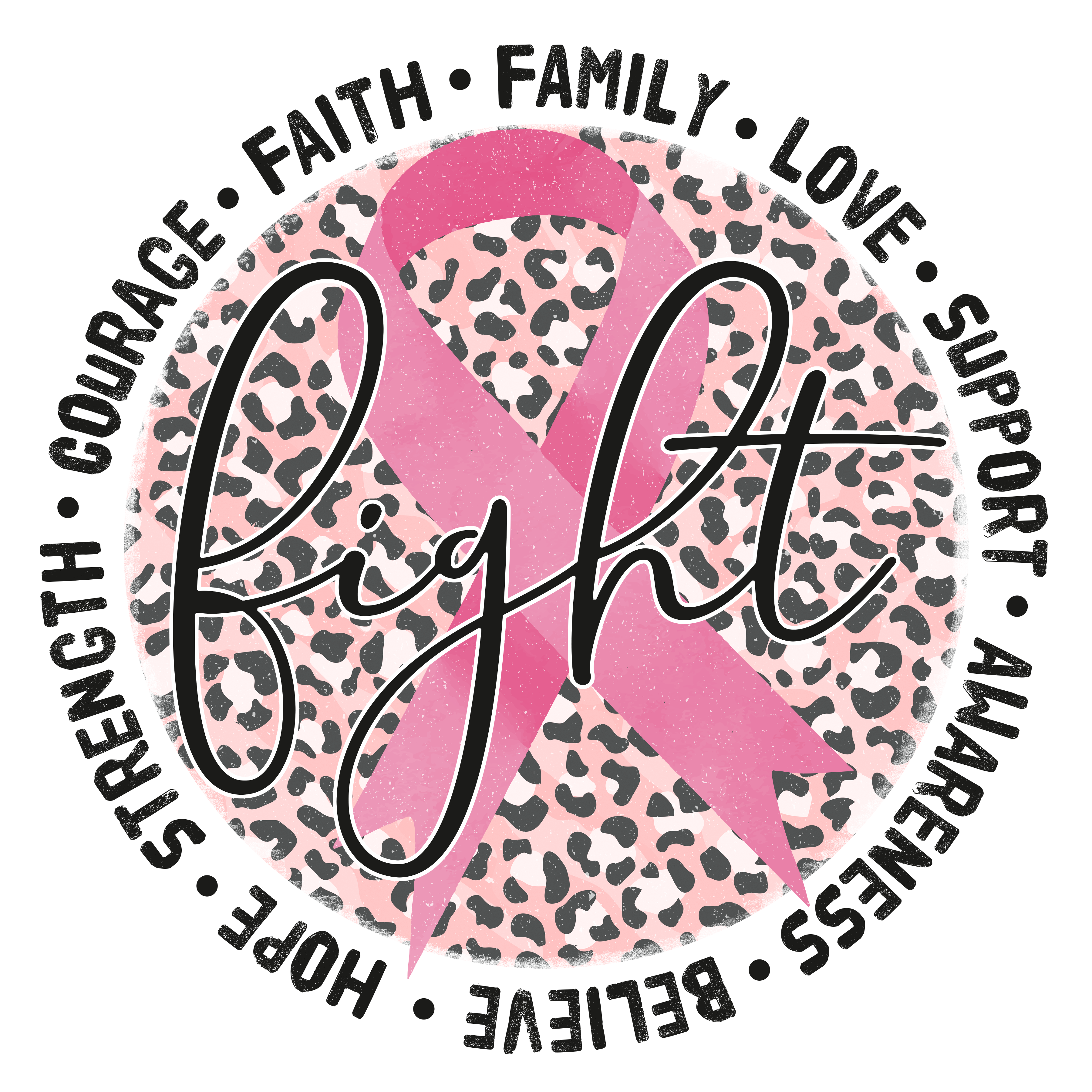 Sublimation Prints - Fight Leopard Background - The Vinyl Haus Main image