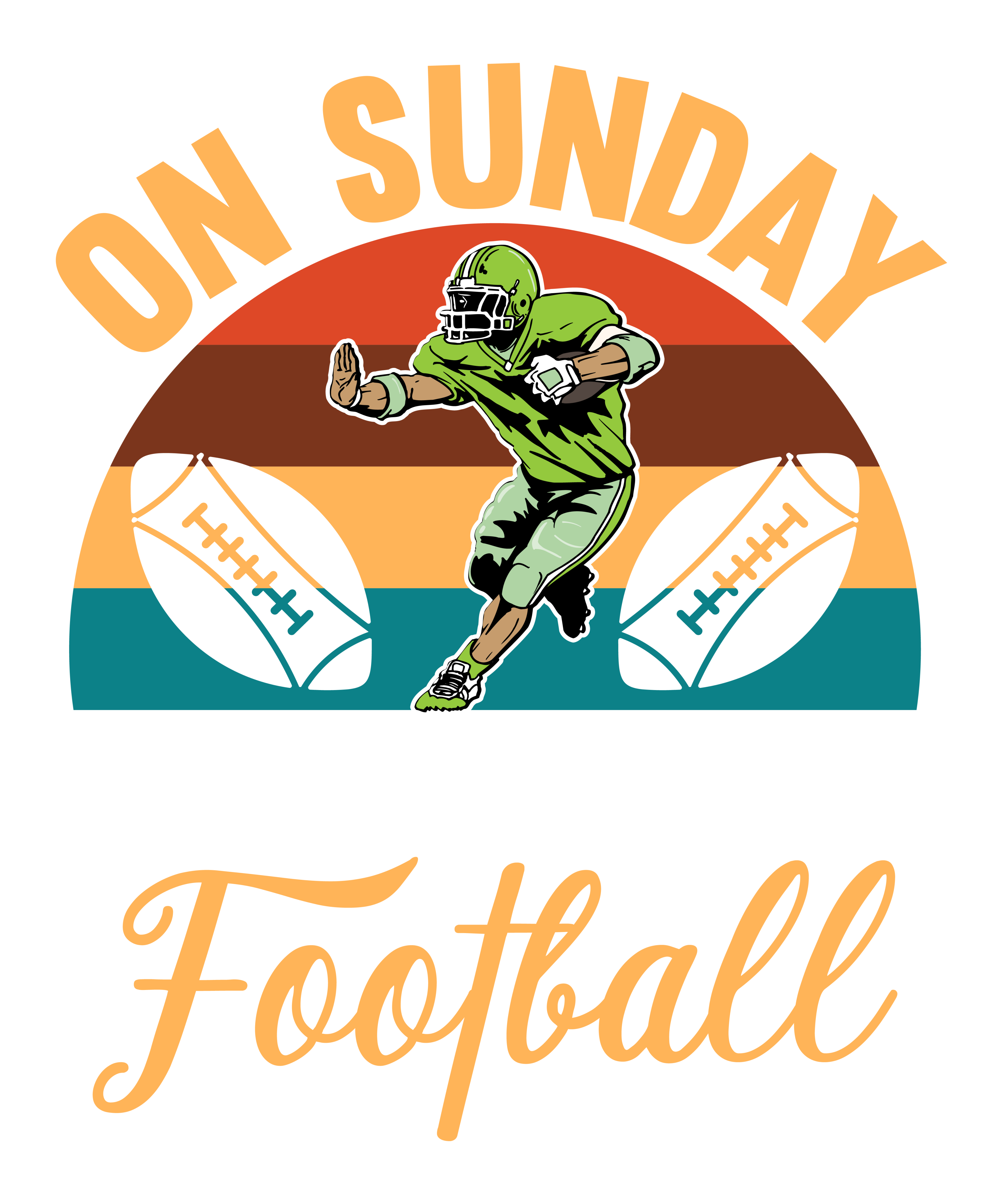 Sublimation Prints - On Sundays We Watch Football - The Vinyl Haus Main image