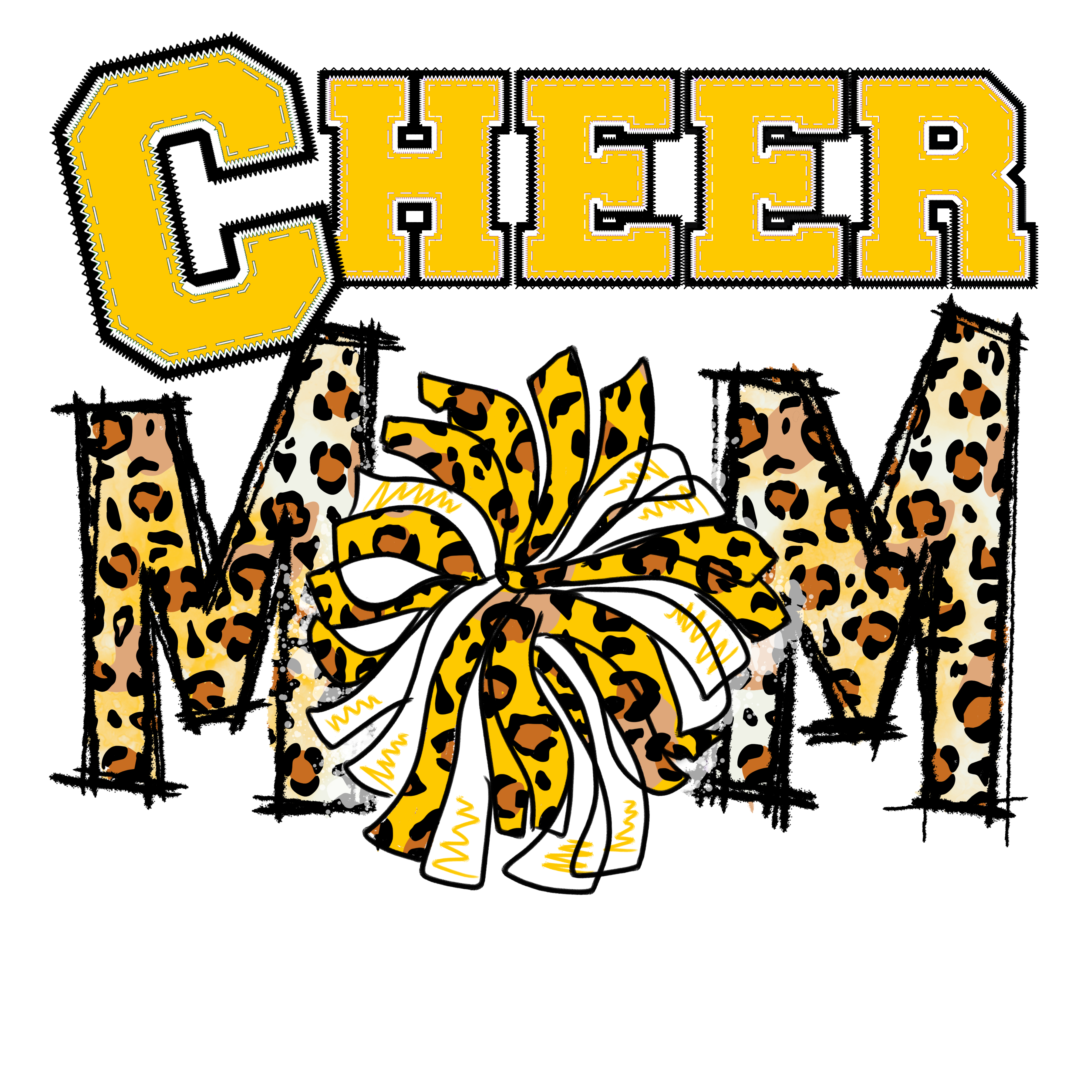 Sublimation Prints - Cheer Mom Yellow - The Vinyl Haus Main image