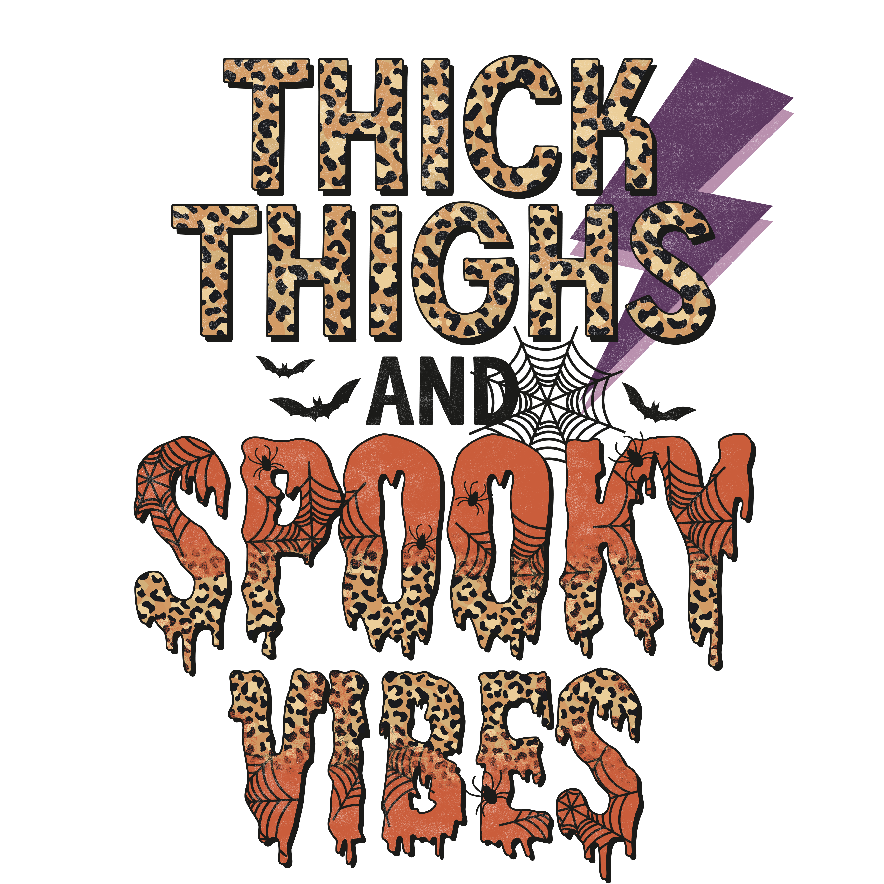 Sublimation Prints - Thick Thighs and Spooky Vibes - The Vinyl Haus Main image