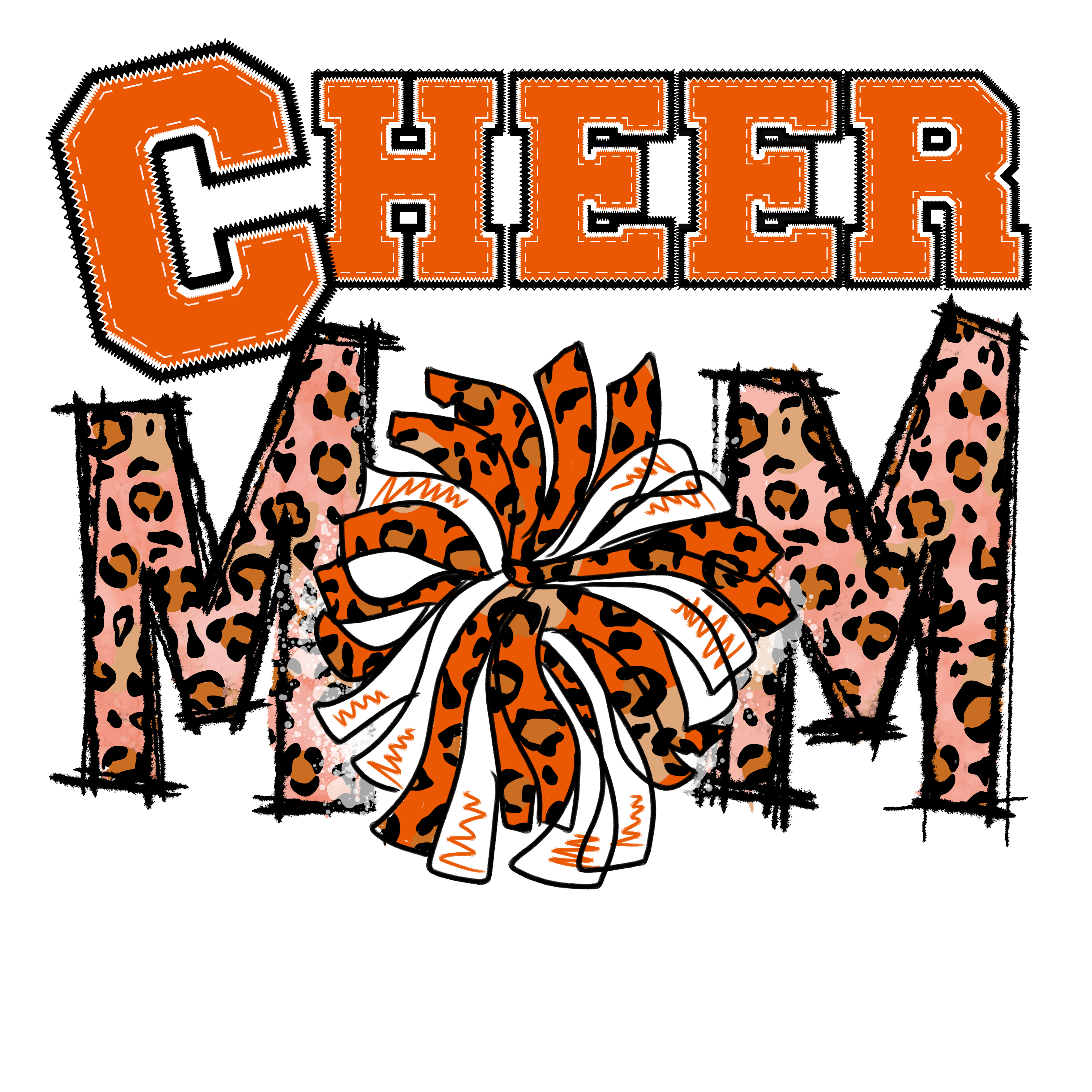 Sublimation Prints - Cheer Mom Orange - The Vinyl Haus Main image