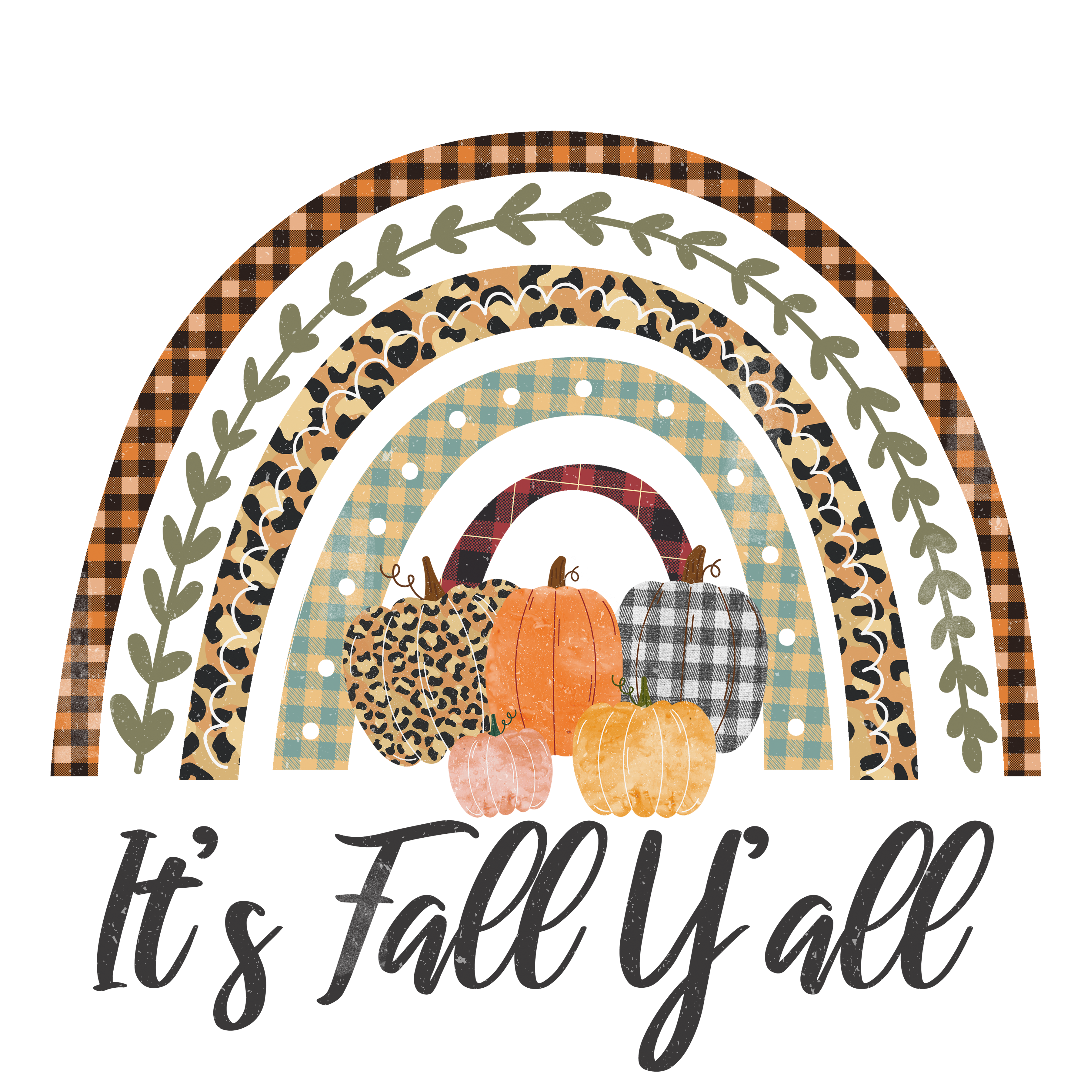 Sublimation Prints - It's Fall Y'All Rainbow - The Vinyl Haus
